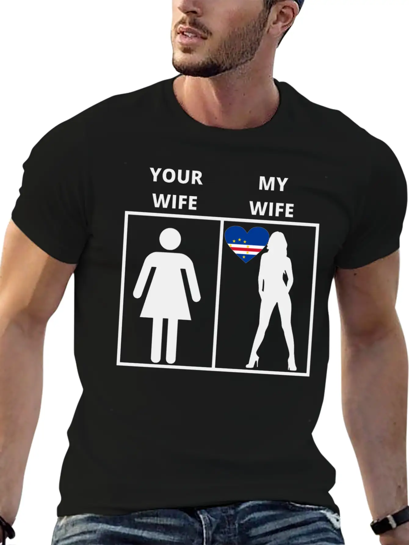 Kap Verde Geschenk My Your Wife Casual Graphic T-Shirt – Simple And Comfortable Daily Wear