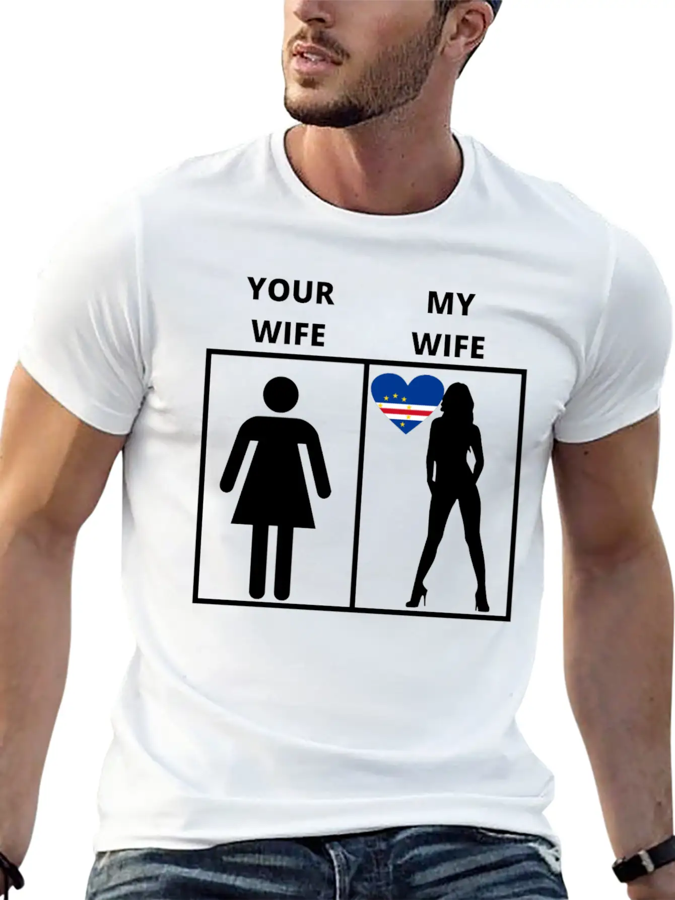 Kap Verde Geschenk My Your Wife Casual Graphic T-Shirt – Simple And Comfortable Daily Wear