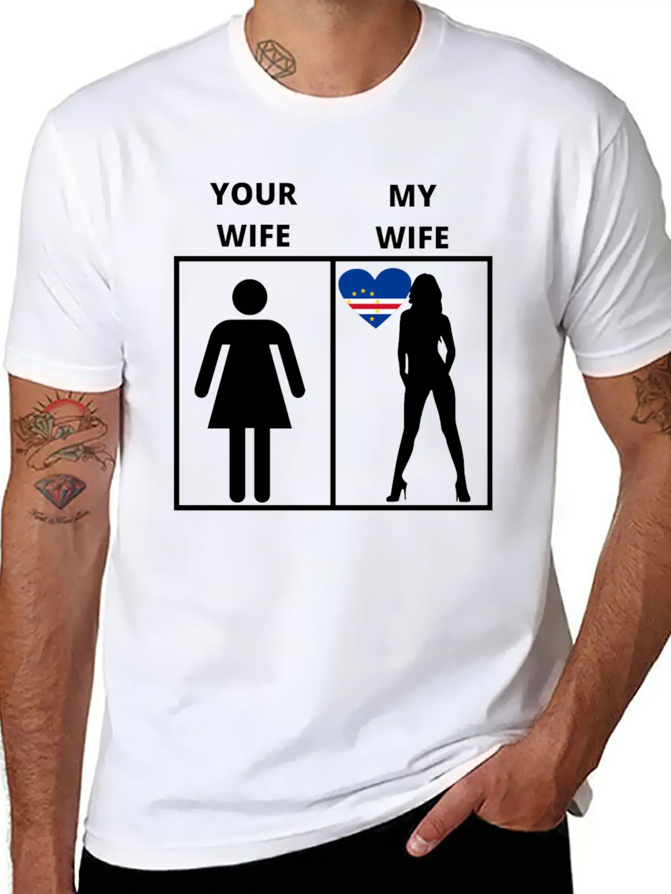 Kap Verde Geschenk My Your Wife Casual Graphic T-Shirt – Simple And Comfortable Daily Wear