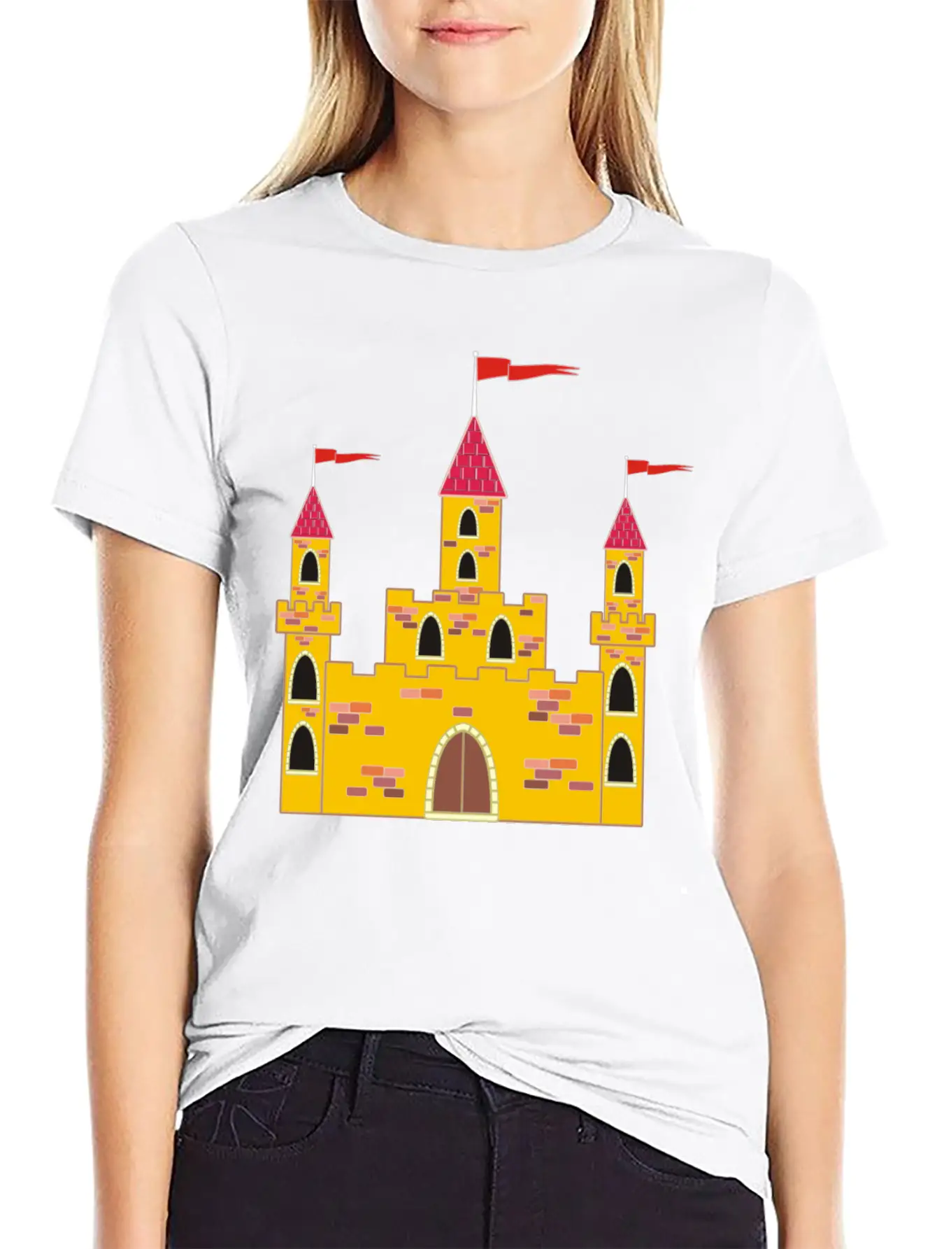 Krone Crown Koenig King Castle Schloss Tower Burg1 Casual Graphic T-Shirt – Simple And Comfortable Daily Wear