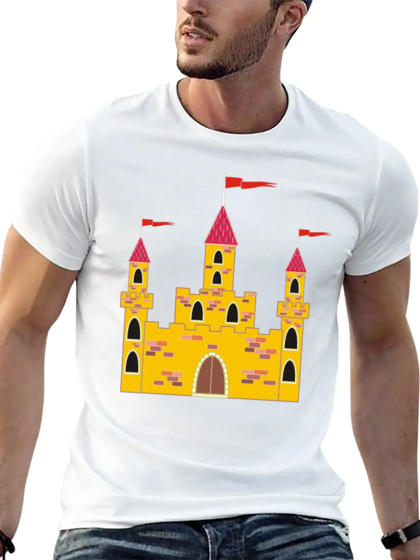 Krone Crown Koenig King Castle Schloss Tower Burg1 Casual Graphic T-Shirt – Simple And Comfortable Daily Wear