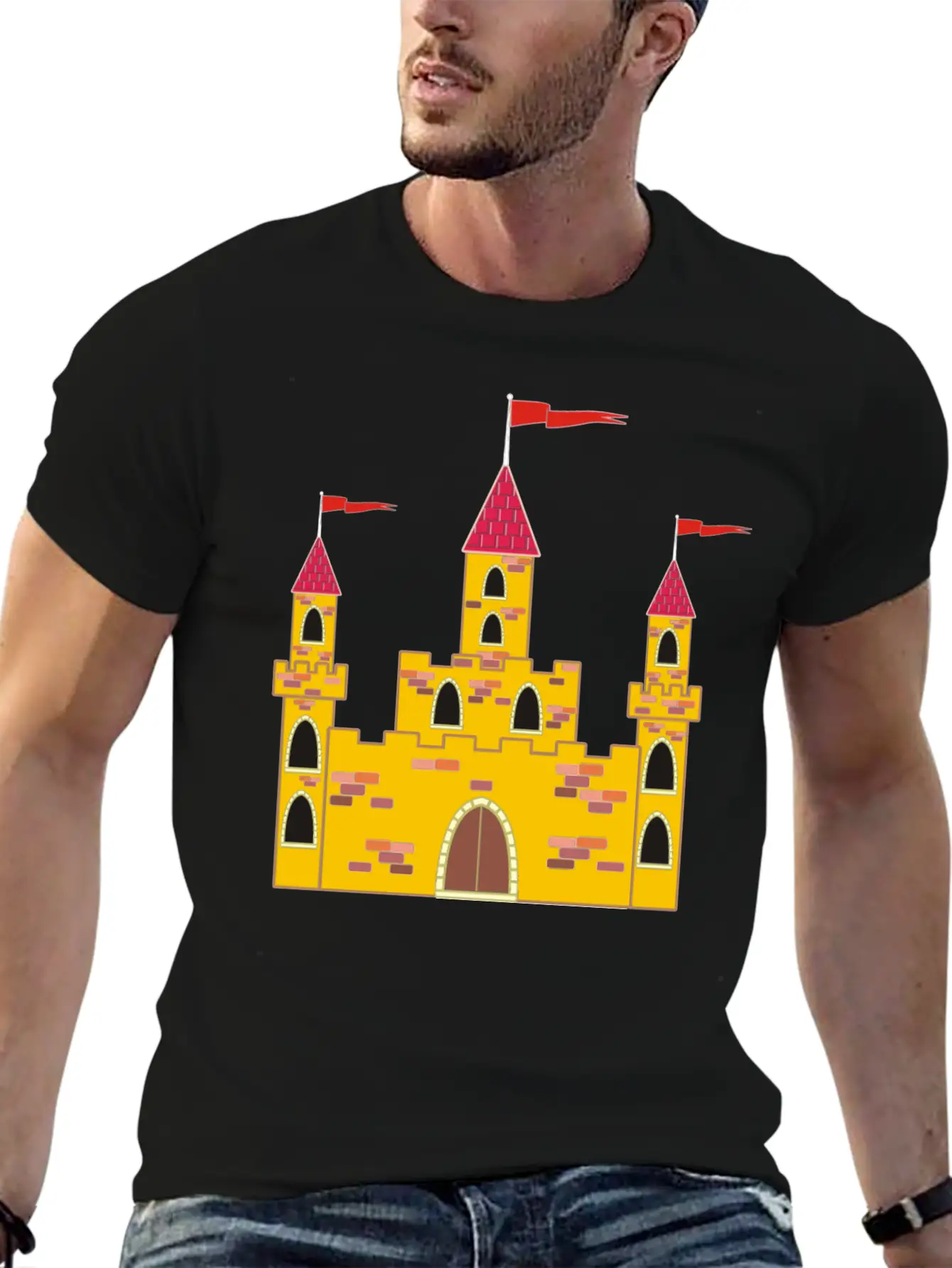 Krone Crown Koenig King Castle Schloss Tower Burg1 Casual Graphic T-Shirt – Simple And Comfortable Daily Wear