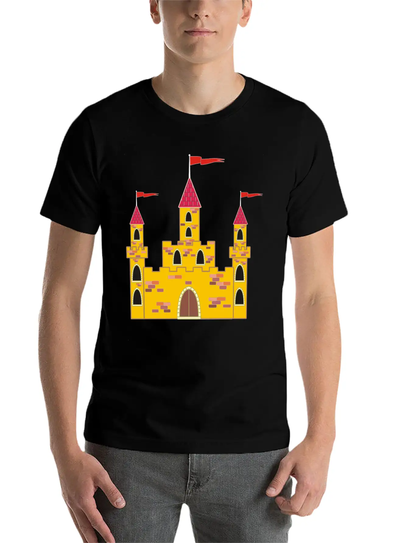 Krone Crown Koenig King Castle Schloss Tower Burg1 Casual Graphic T-Shirt – Simple And Comfortable Daily Wear