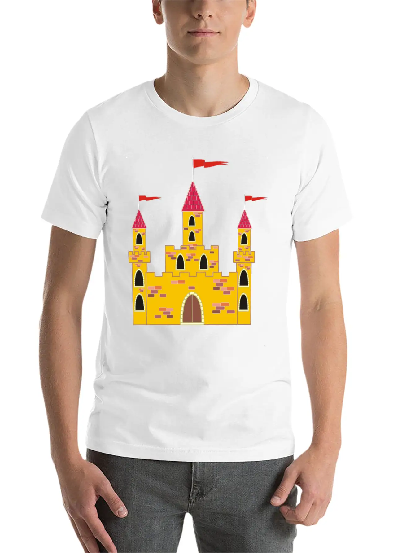 Krone Crown Koenig King Castle Schloss Tower Burg1 Casual Graphic T-Shirt – Simple And Comfortable Daily Wear