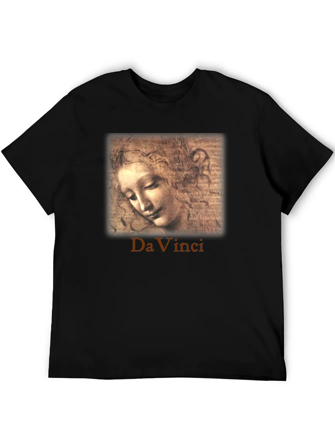 Leonardo_davinci__woman Casual Graphic T-Shirt – Simple And Comfortable Daily Wear