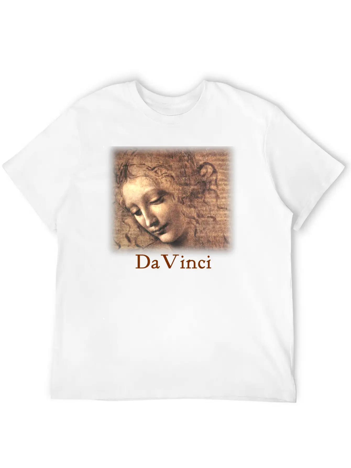 Leonardo_davinci__woman Casual Graphic T-Shirt – Simple And Comfortable Daily Wear