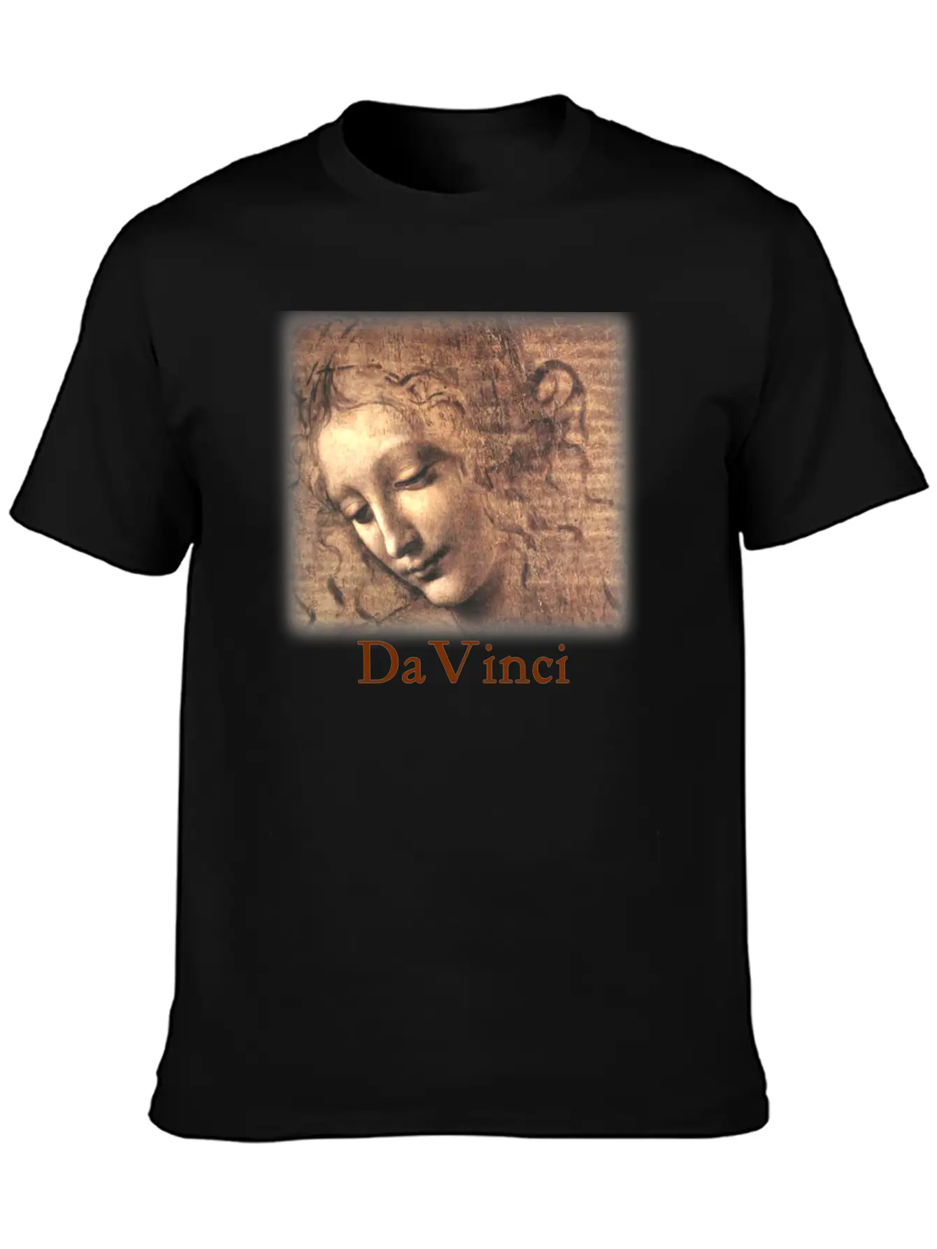 Leonardo_davinci__woman Casual Graphic T-Shirt – Simple And Comfortable Daily Wear