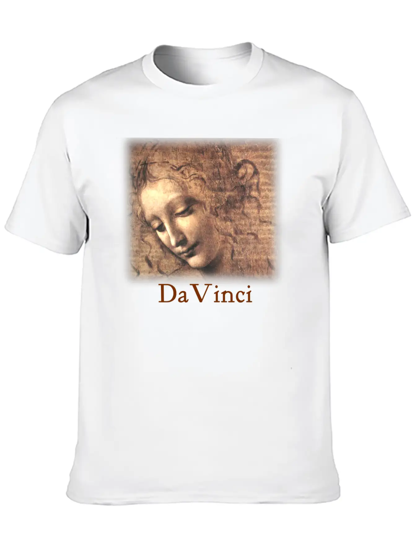 Leonardo_davinci__woman Casual Graphic T-Shirt – Simple And Comfortable Daily Wear