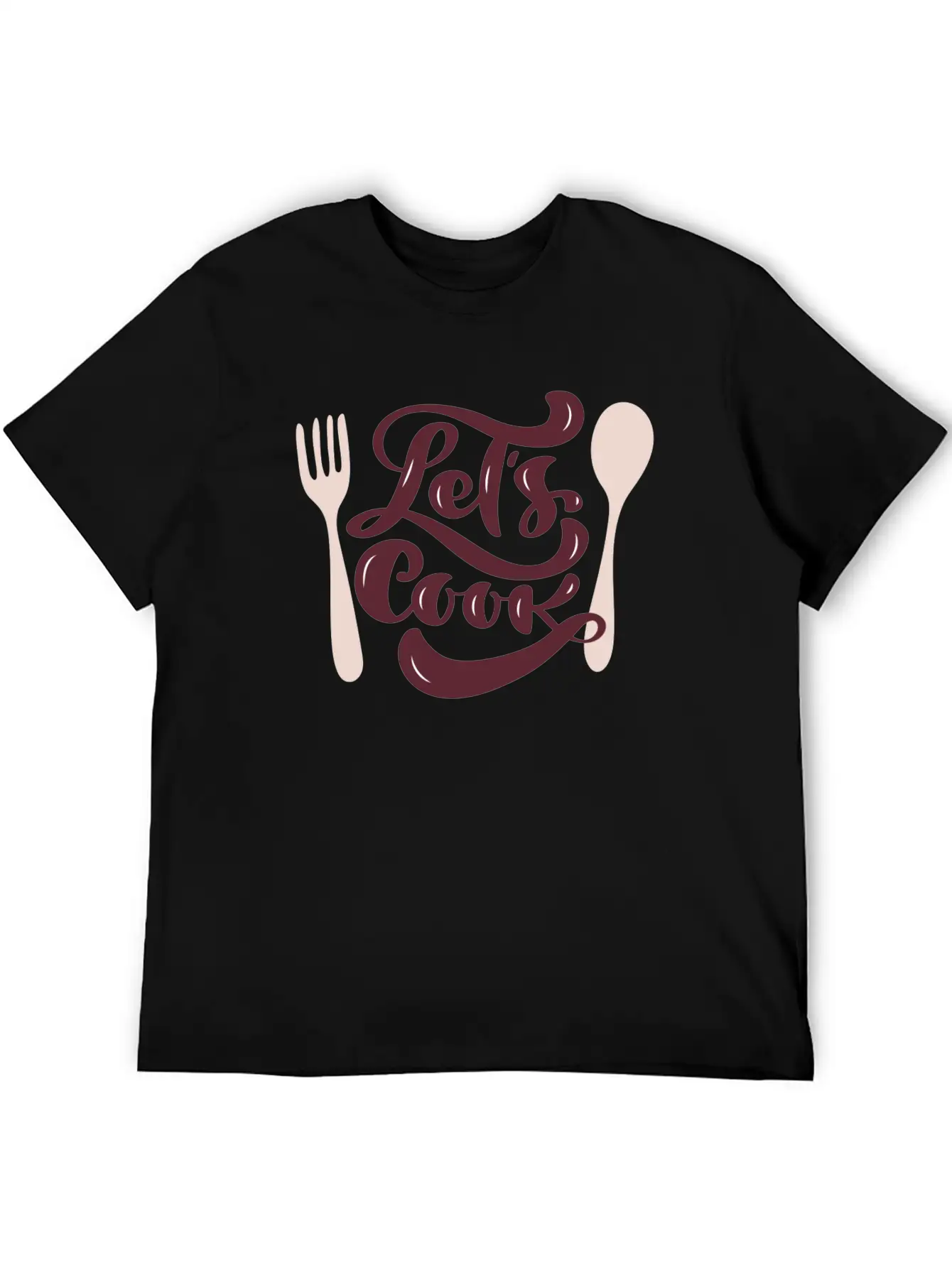 Let's Cook Casual Graphic T-Shirt – Simple And Comfortable Daily Wear
