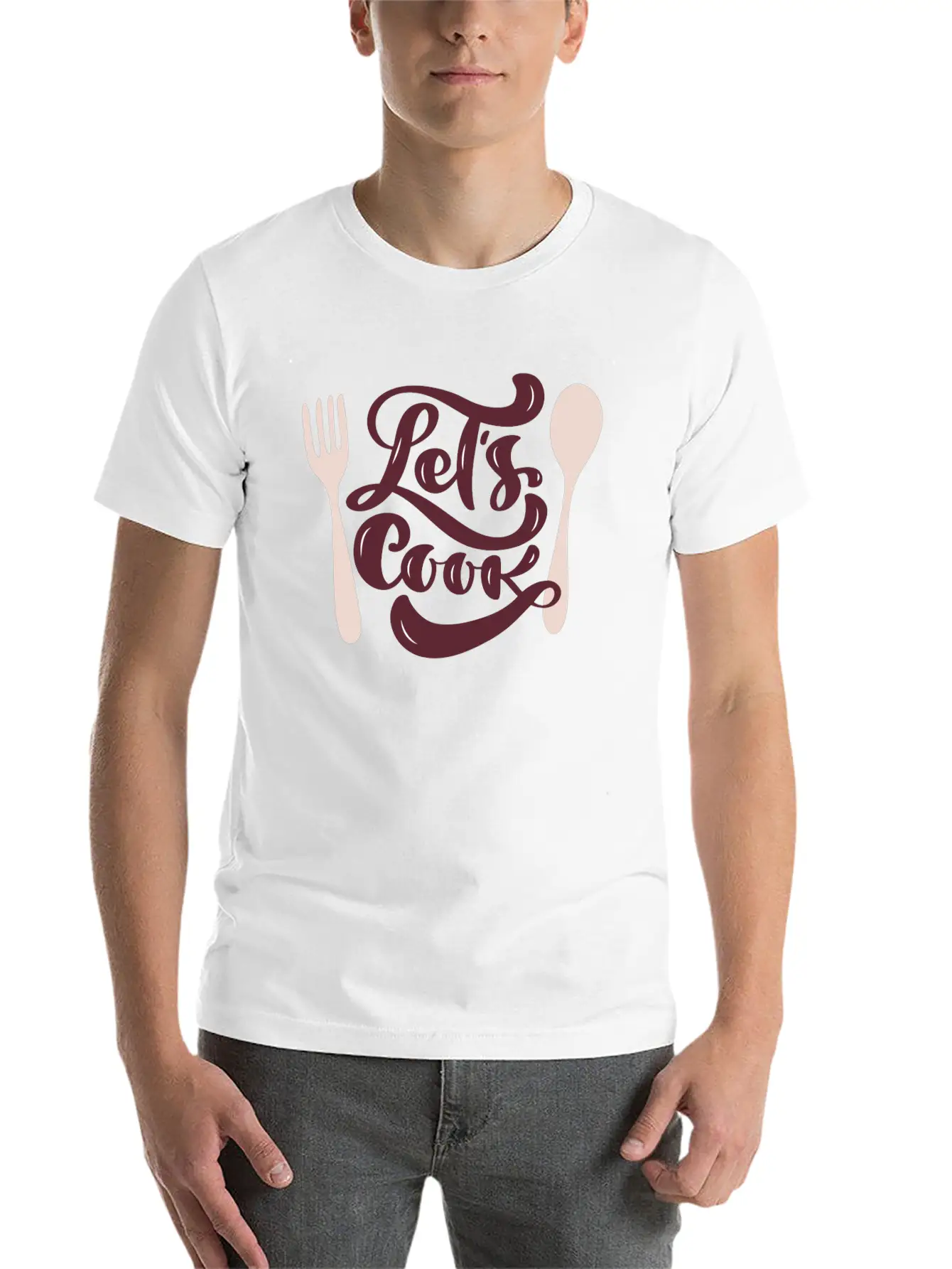 Let's Cook Casual Graphic T-Shirt – Simple And Comfortable Daily Wear