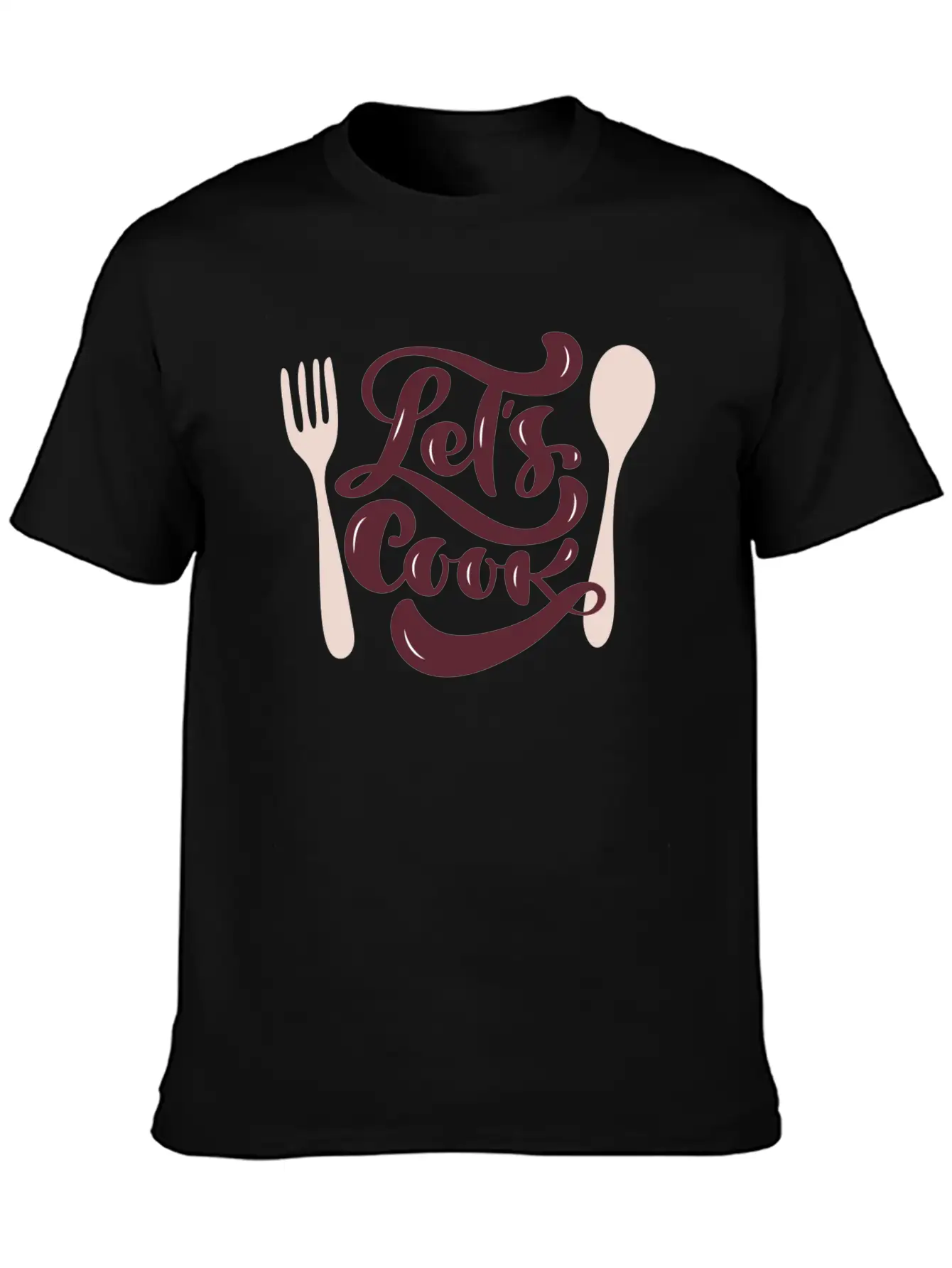 Let's Cook Casual Graphic T-Shirt – Simple And Comfortable Daily Wear