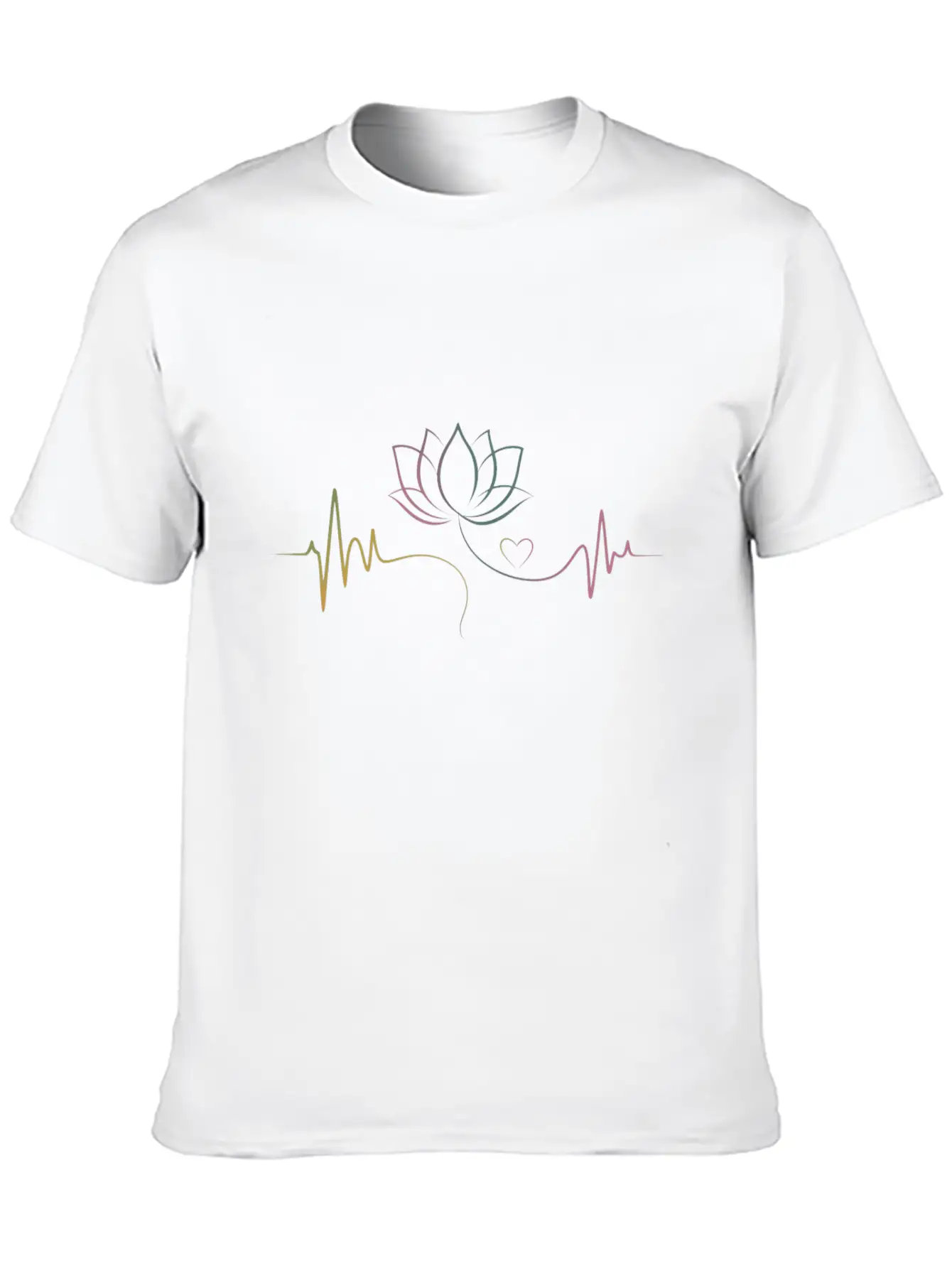 Life Balance: Lotus & Heartbeat Classic Cotton Tee – Unisex Comfort For Any Season