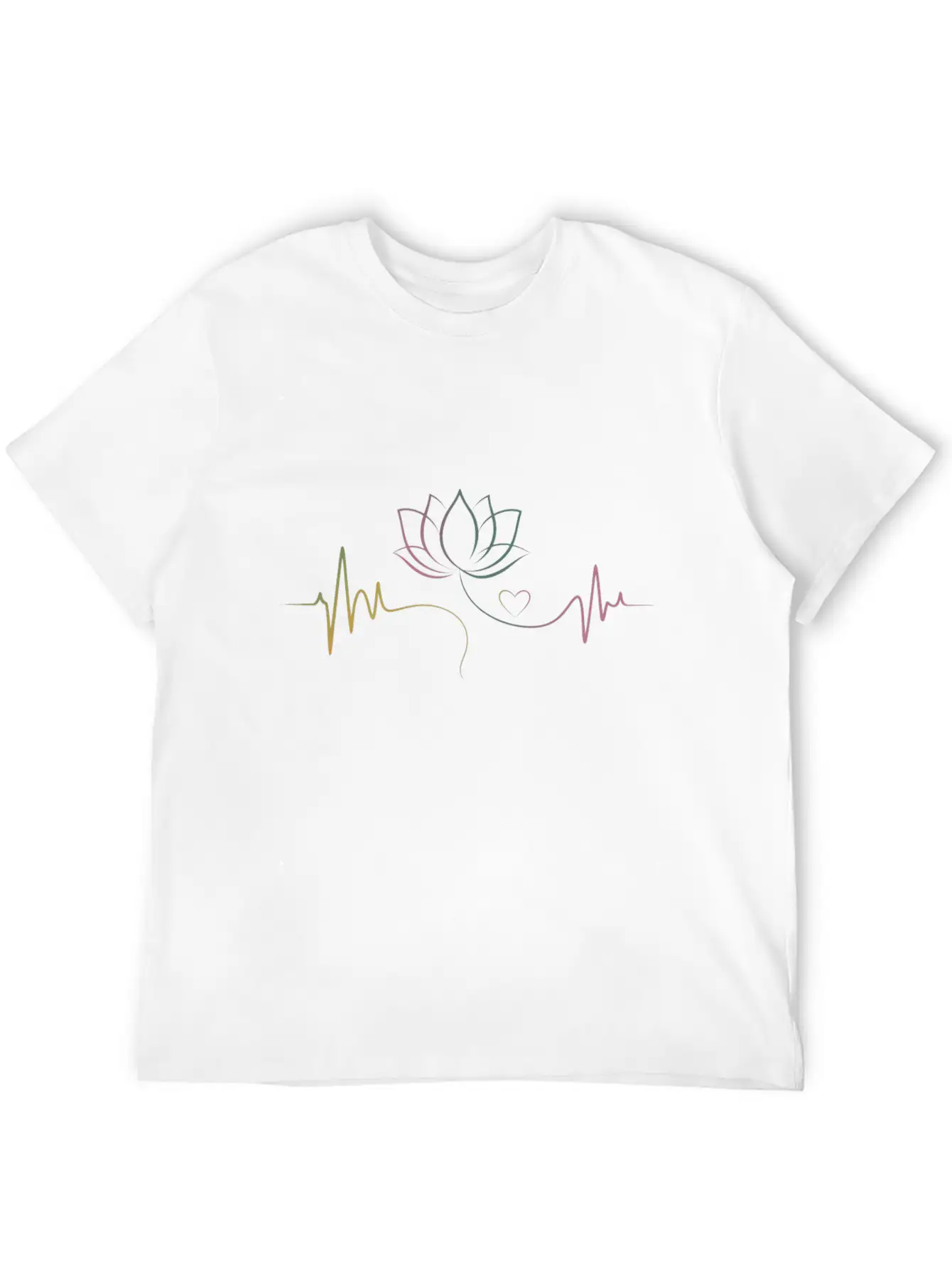 Life Balance: Lotus & Heartbeat Classic Cotton Tee – Unisex Comfort For Any Season