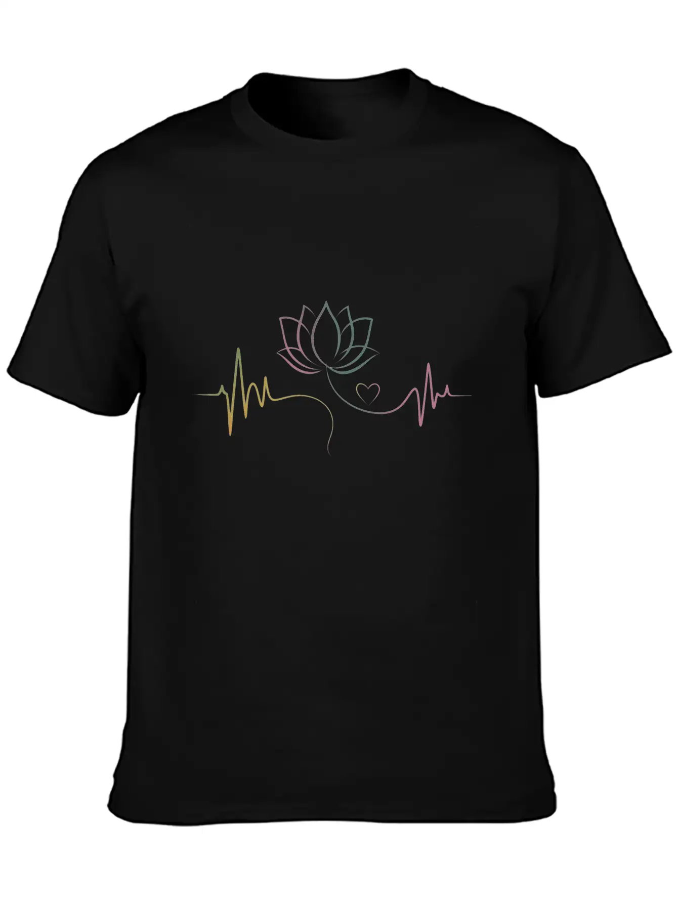 Life Balance: Lotus & Heartbeat Classic Cotton Tee – Unisex Comfort For Any Season