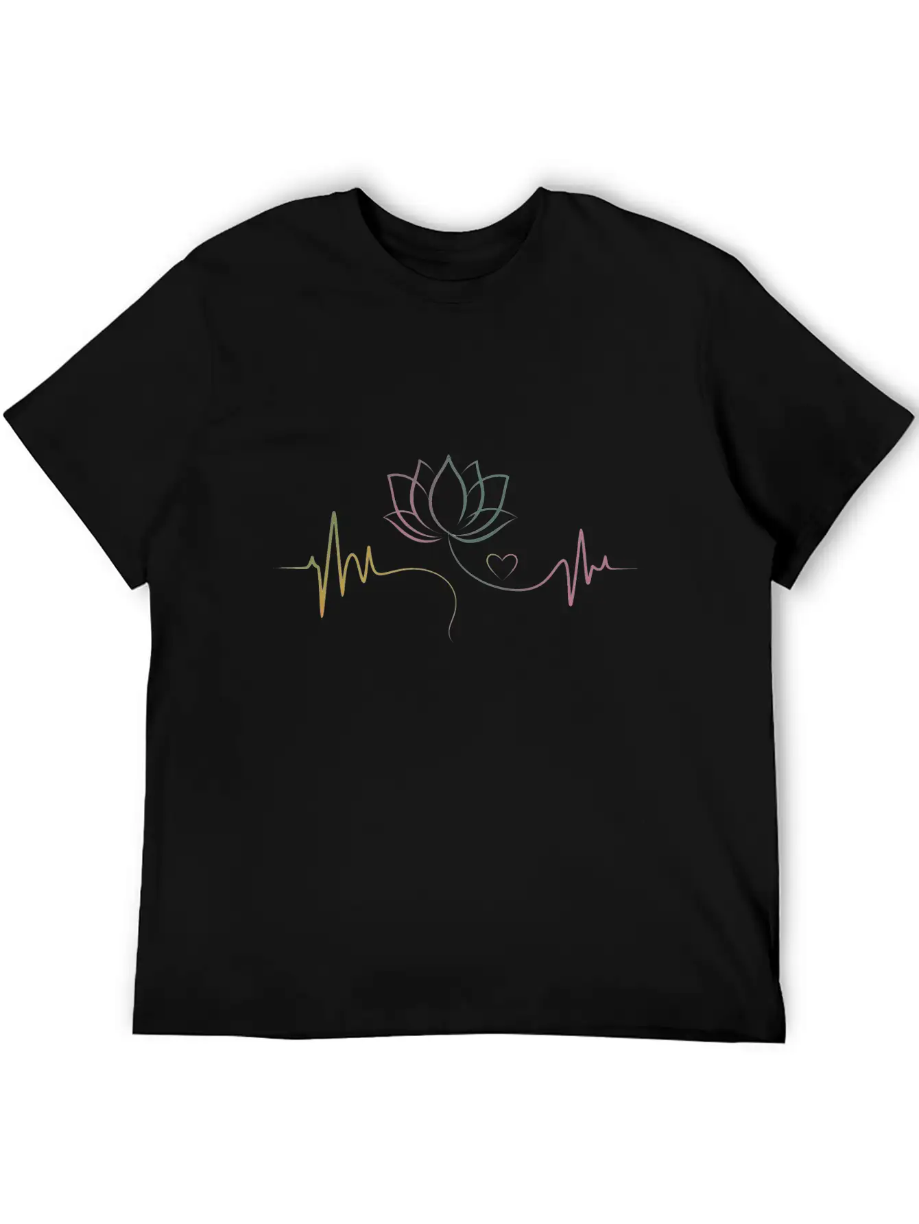 Life Balance: Lotus & Heartbeat Classic Cotton Tee – Unisex Comfort For Any Season