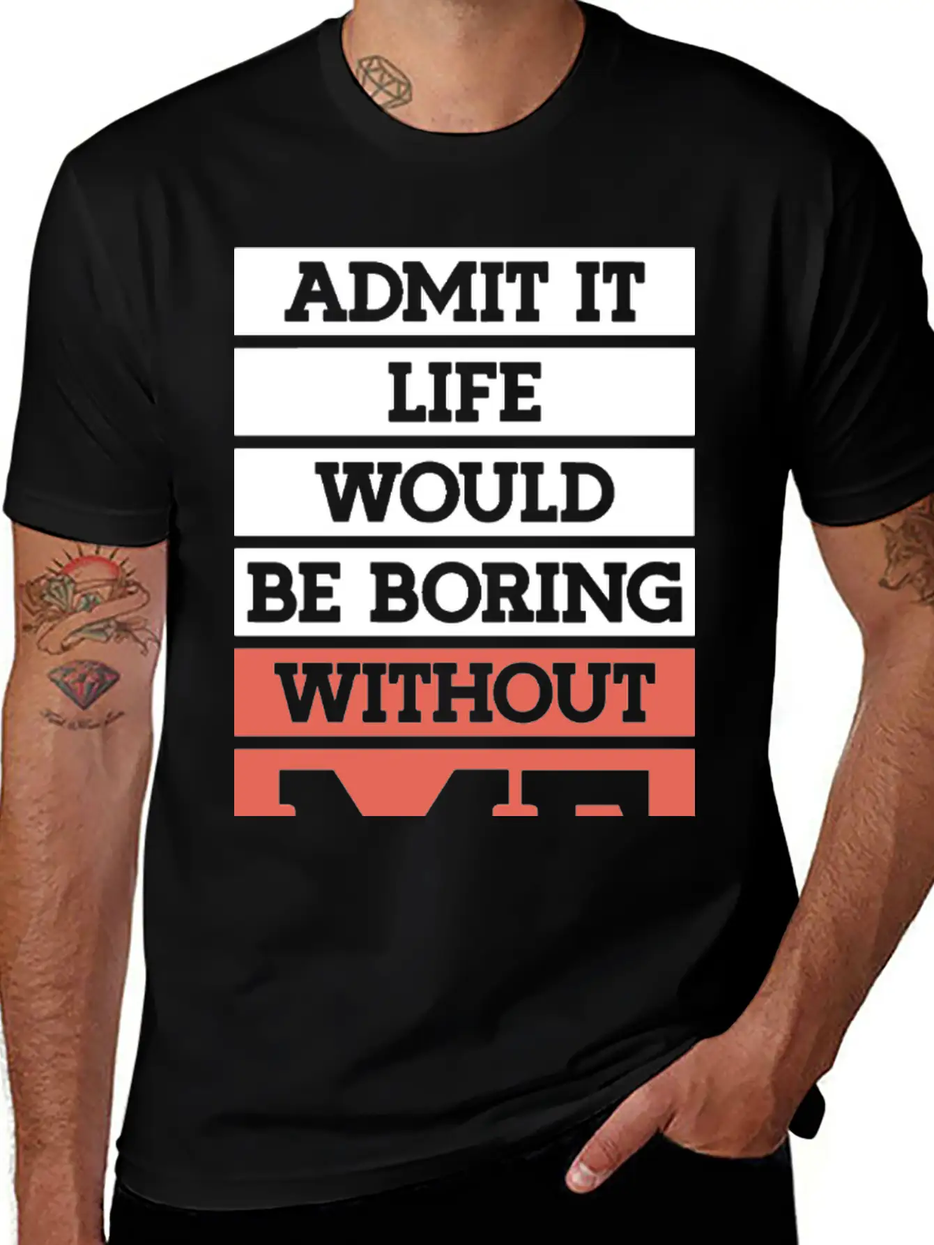 "Life Without Me" Funny T-shirt Essential Unisex Summer Tee – Soft Cotton Casual Fit