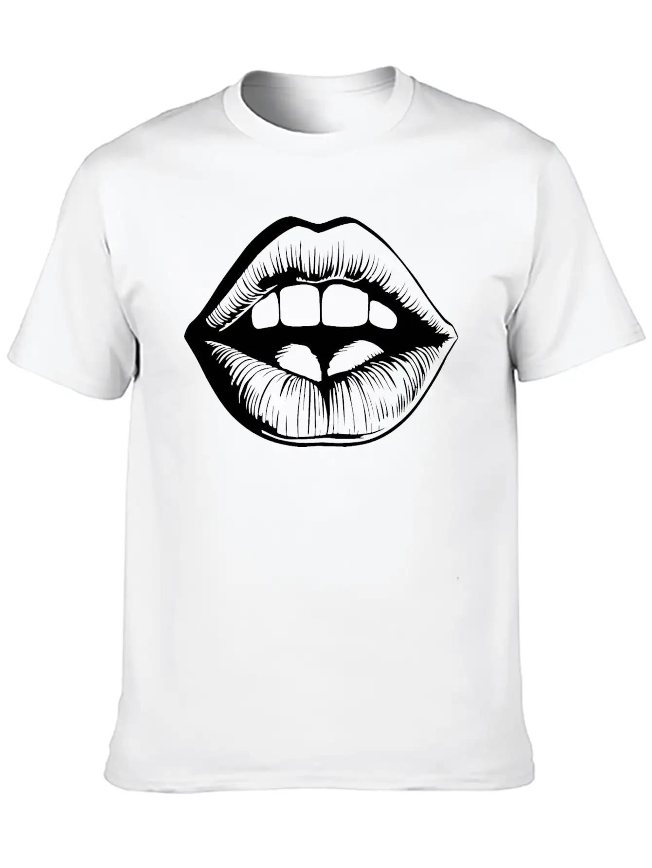 Lips Kissing Mouth Smooch Casual Graphic T-Shirt – Simple And Comfortable Daily Wear