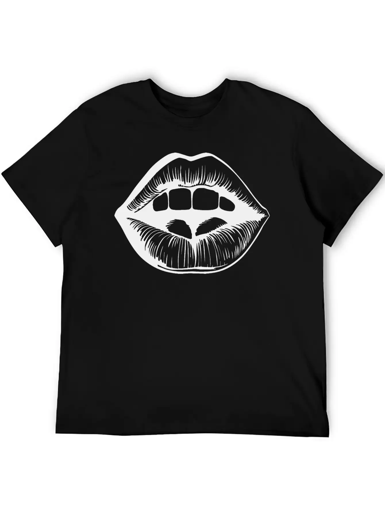 Lips Kissing Mouth Smooch Casual Graphic T-Shirt – Simple And Comfortable Daily Wear