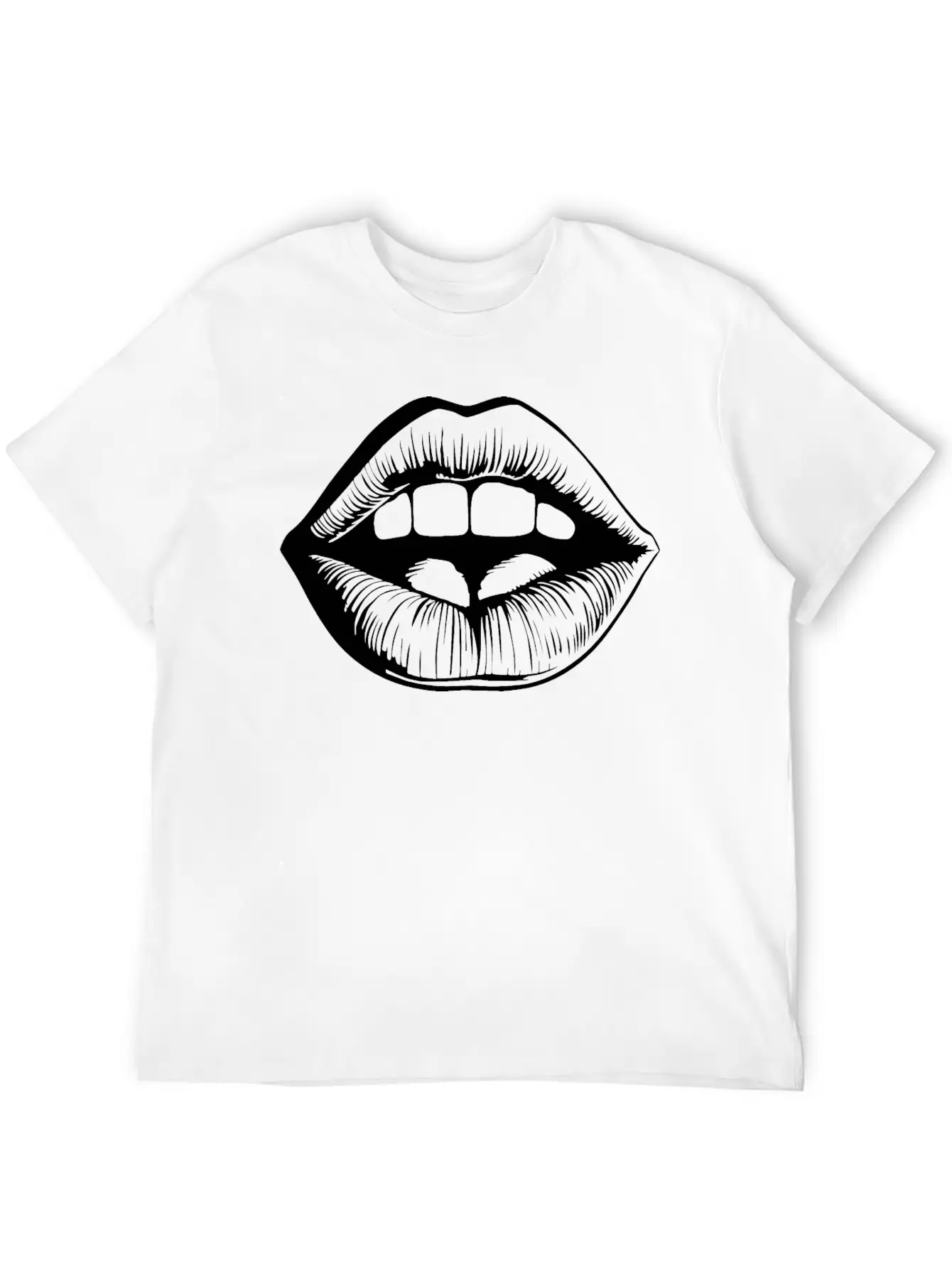 Lips Kissing Mouth Smooch Casual Graphic T-Shirt – Simple And Comfortable Daily Wear