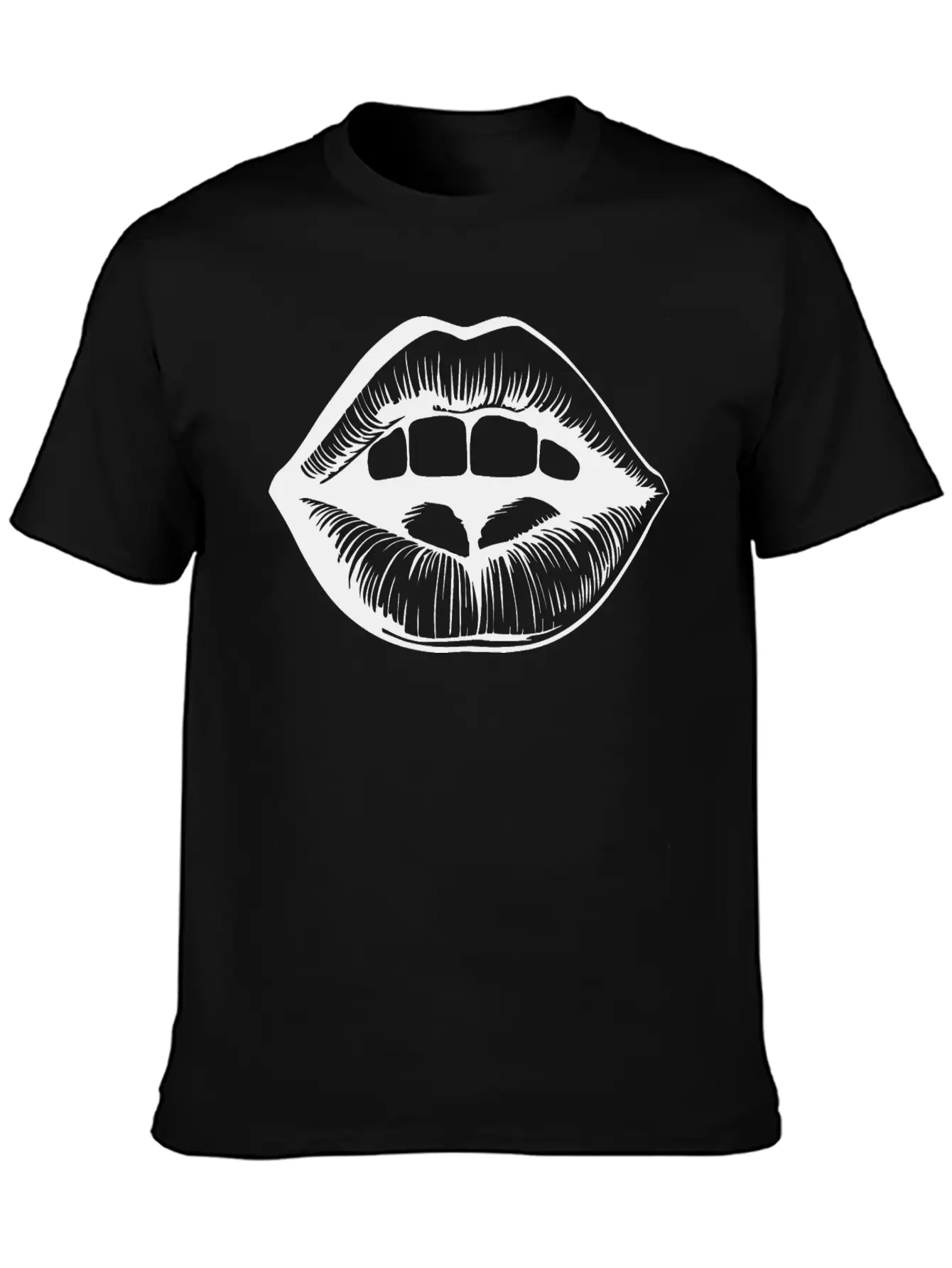 Lips Kissing Mouth Smooch Casual Graphic T-Shirt – Simple And Comfortable Daily Wear