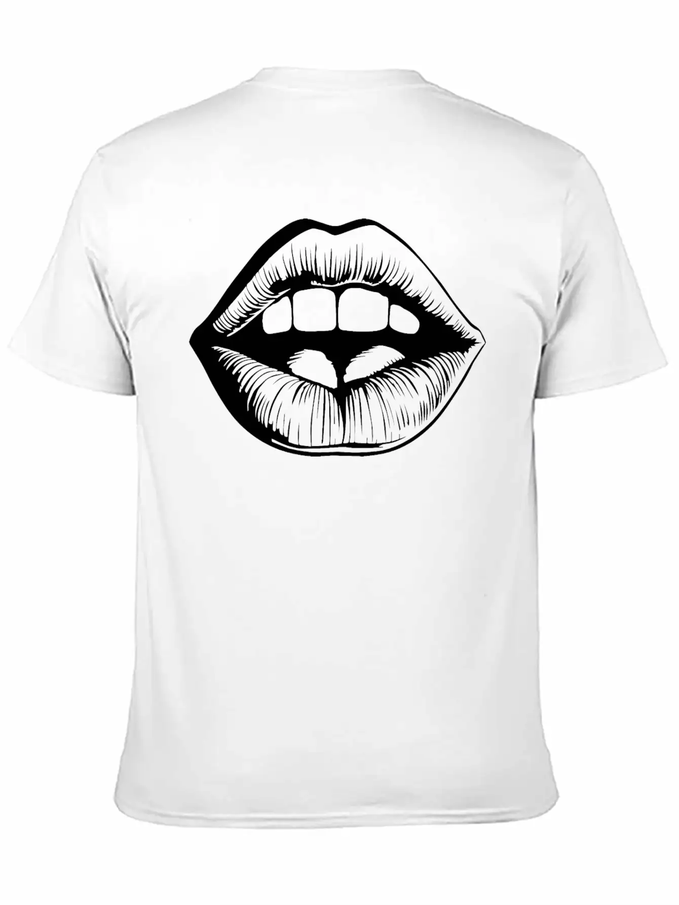 Lips Kissing Mouth Smooch Casual Graphic T-Shirt – Simple And Comfortable Daily Wear