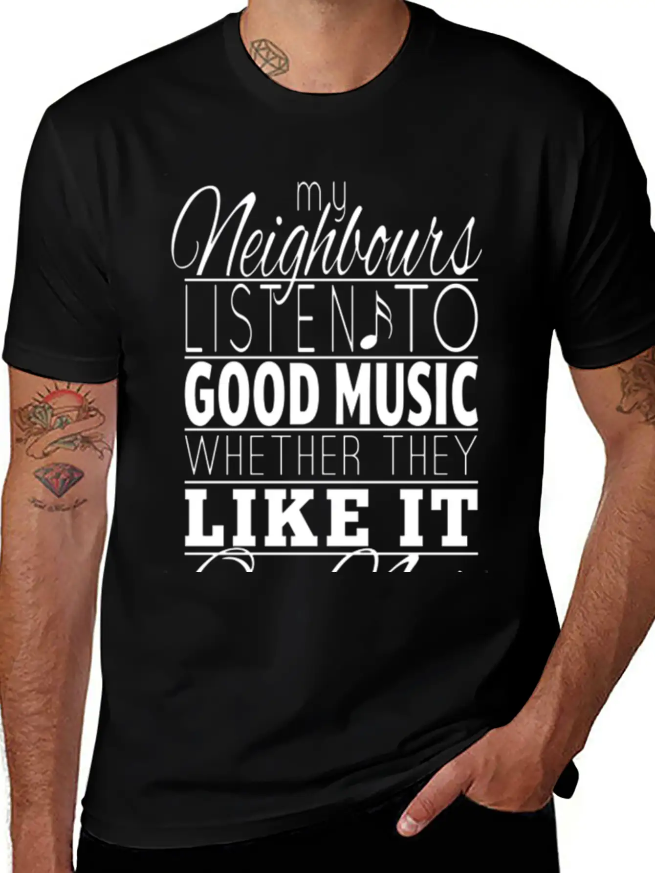 Listen To Music Unisex Short Sleeve Soft Cotton T-Shirt – Casual Everyday Wear