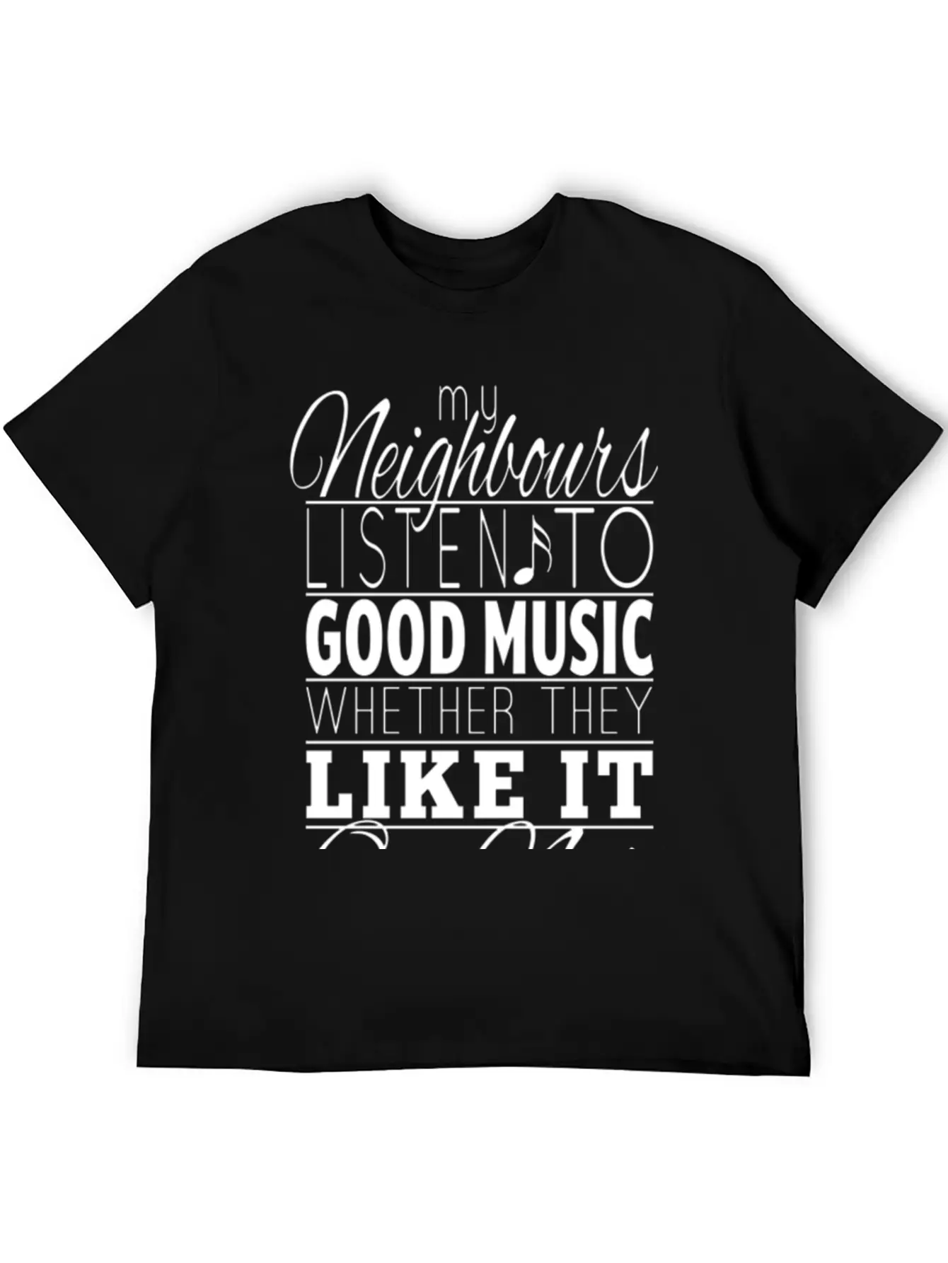 Listen To Music Unisex Short Sleeve Soft Cotton T-Shirt – Casual Everyday Wear
