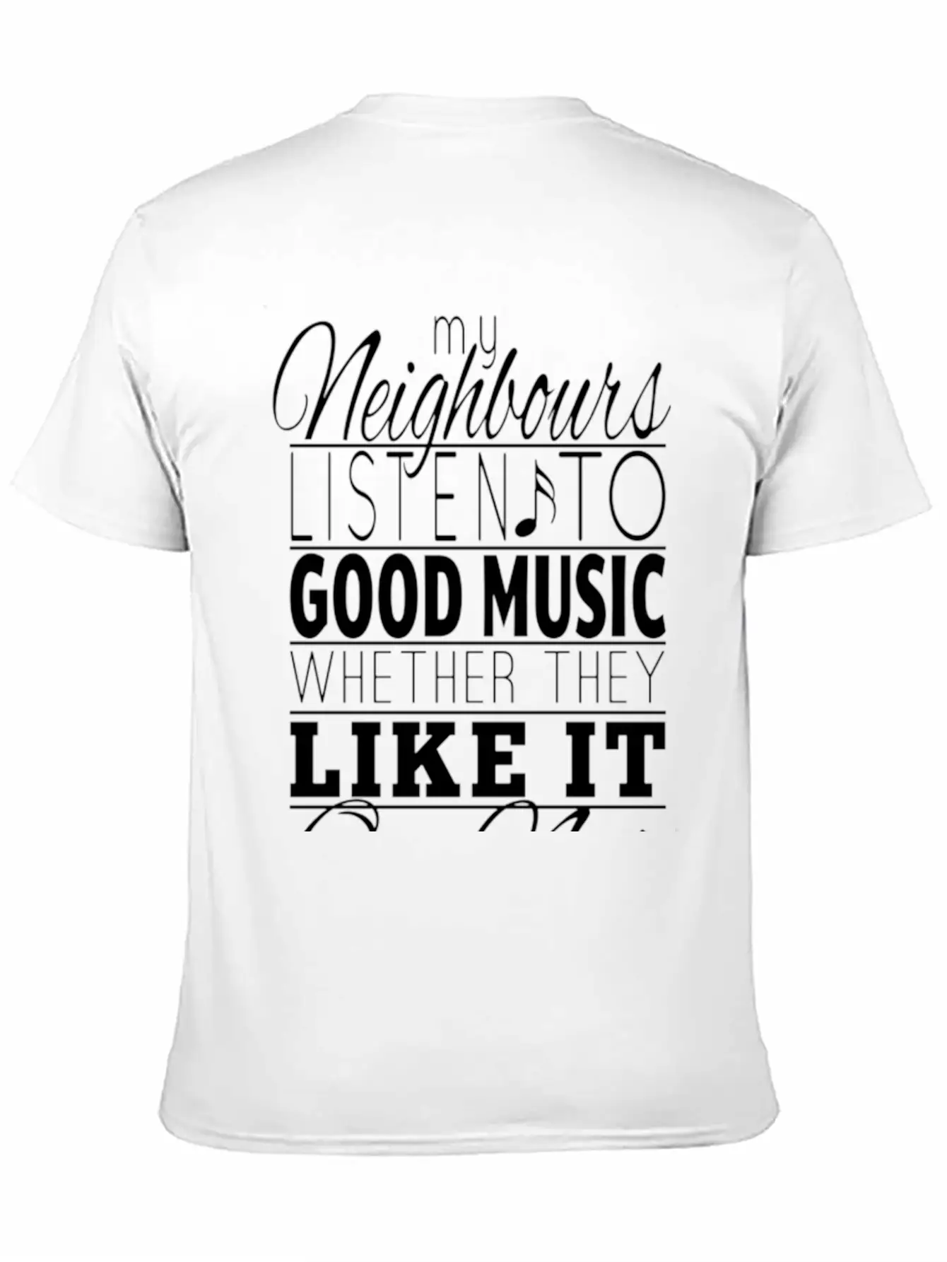 Listen To Music Unisex Short Sleeve Soft Cotton T-Shirt – Casual Everyday Wear