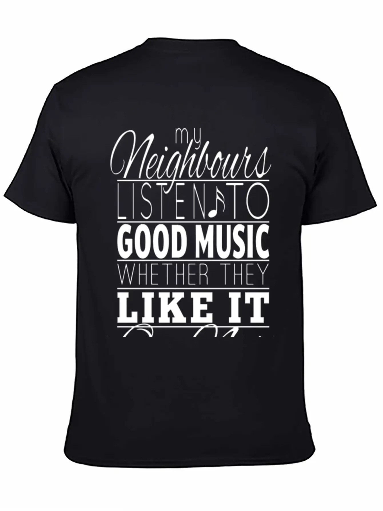 Listen To Music Unisex Short Sleeve Soft Cotton T-Shirt – Casual Everyday Wear