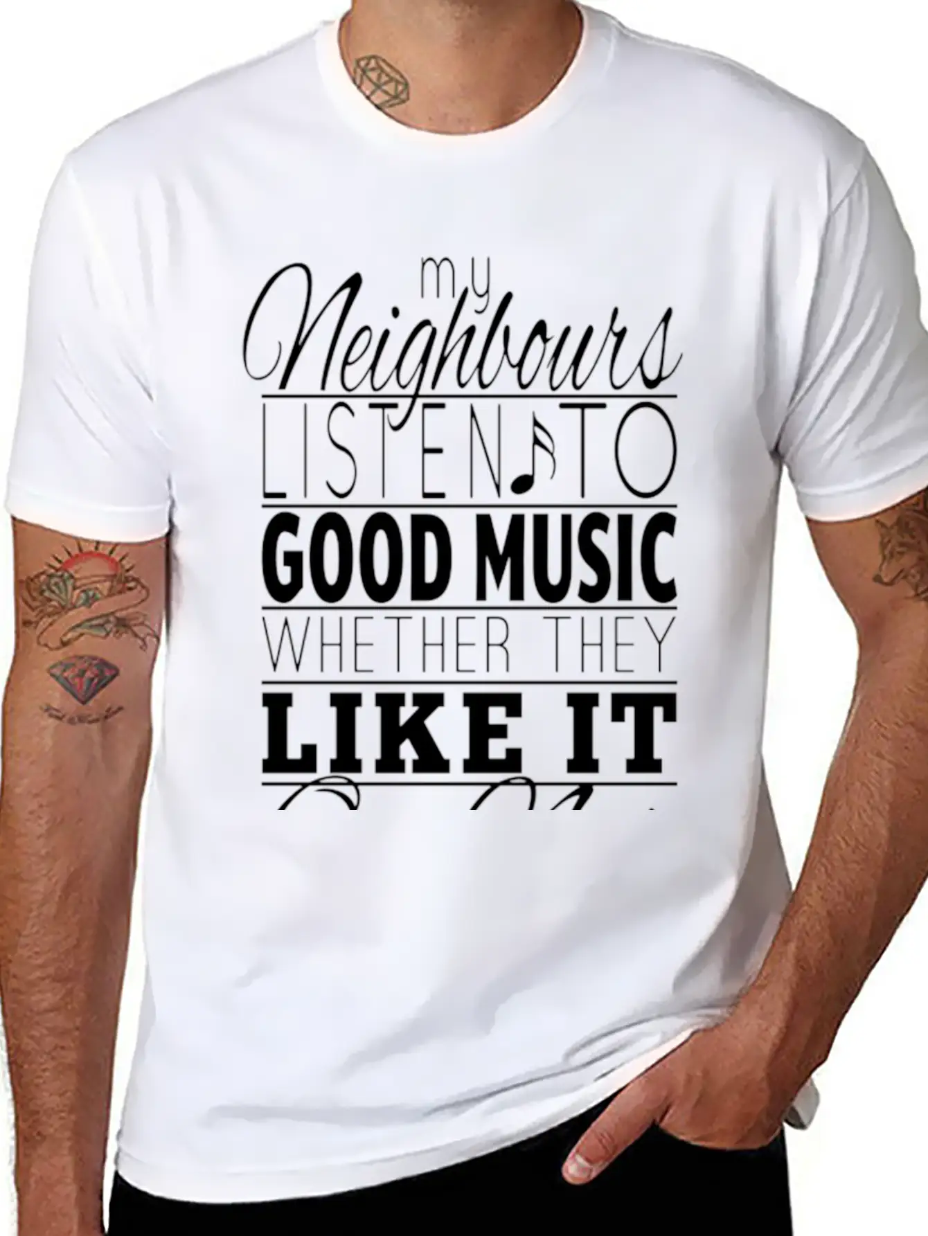 Listen To Music Unisex Short Sleeve Soft Cotton T-Shirt – Casual Everyday Wear