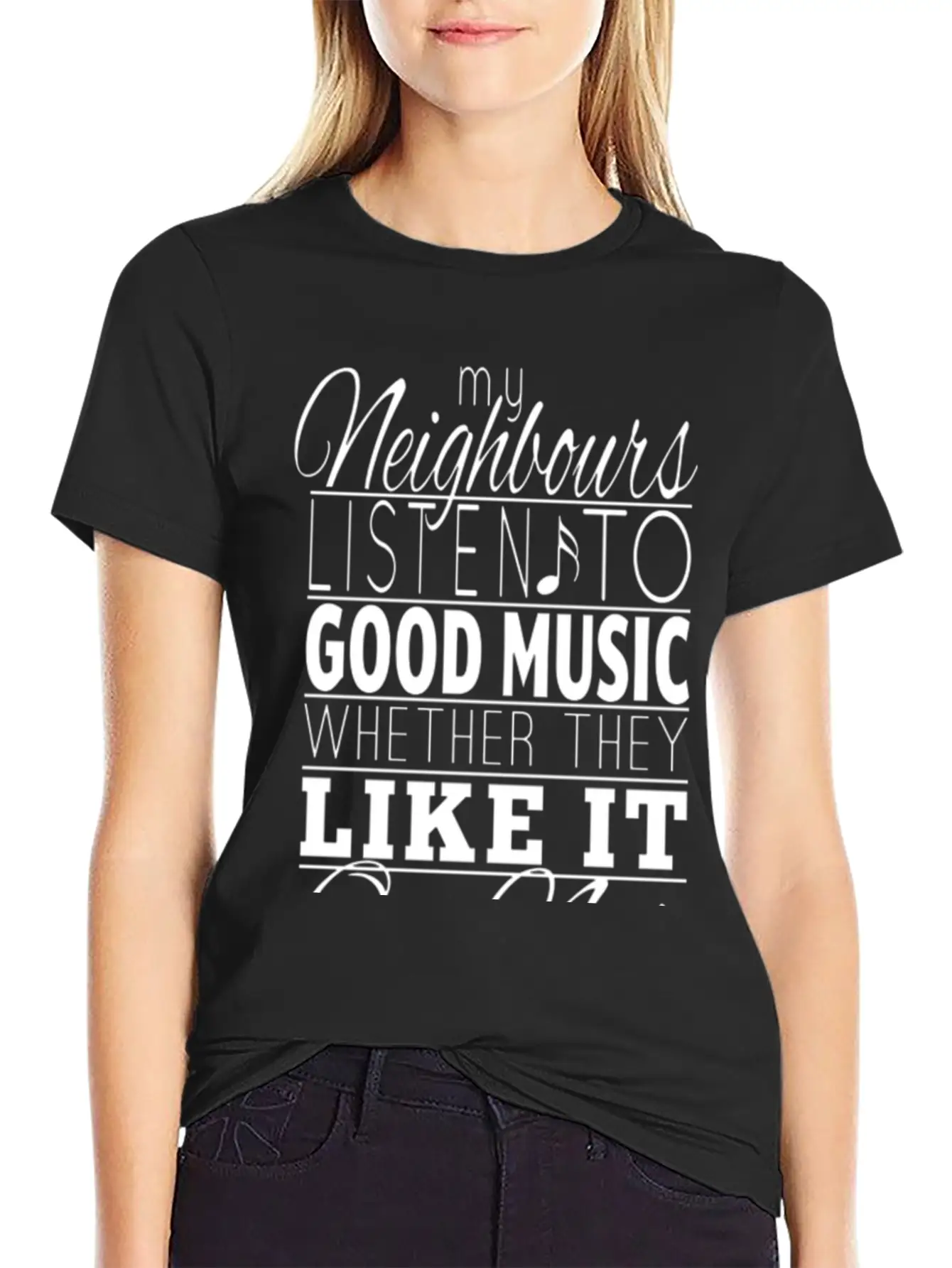 Listen To Music Unisex Short Sleeve Soft Cotton T-Shirt – Casual Everyday Wear
