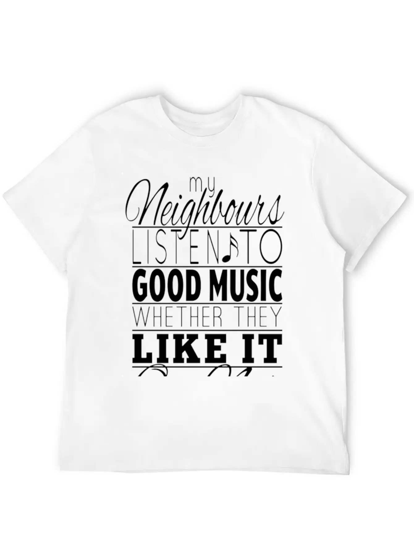 Listen To Music Unisex Short Sleeve Soft Cotton T-Shirt – Casual Everyday Wear