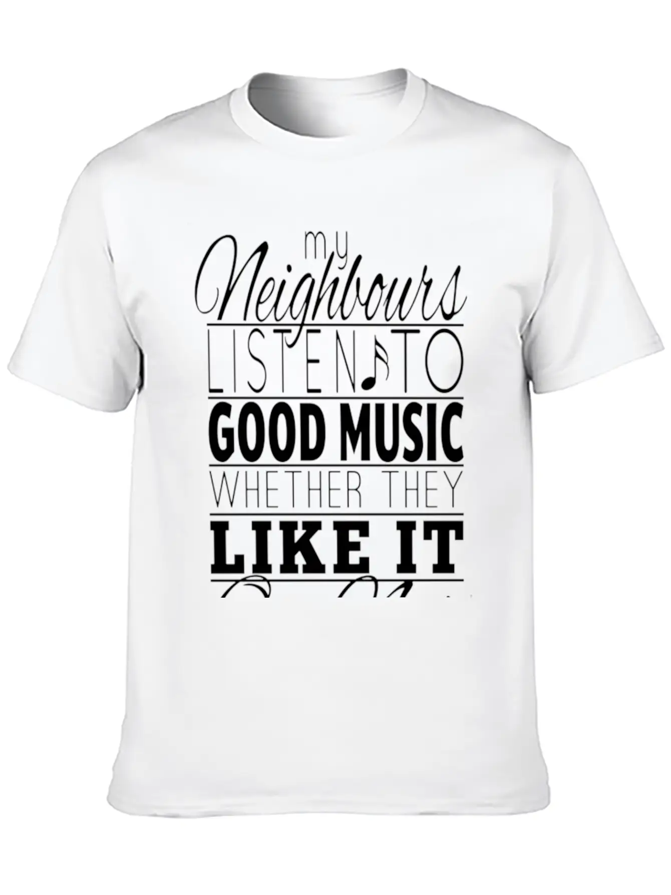 Listen To Music Unisex Short Sleeve Soft Cotton T-Shirt – Casual Everyday Wear