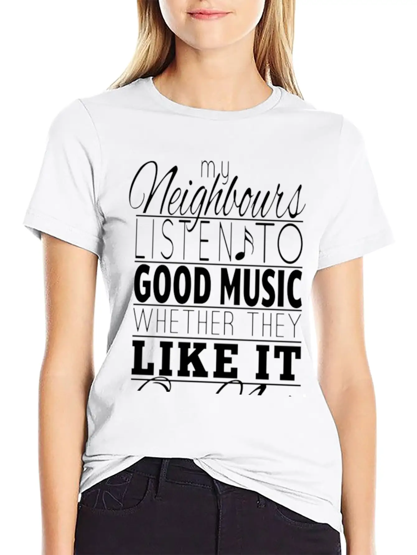 Listen To Music Unisex Short Sleeve Soft Cotton T-Shirt – Casual Everyday Wear