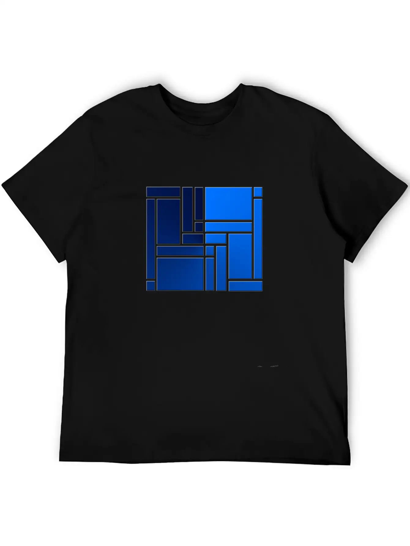 Maze-blue Casual Graphic T-Shirt – Simple And Comfortable Daily Wear