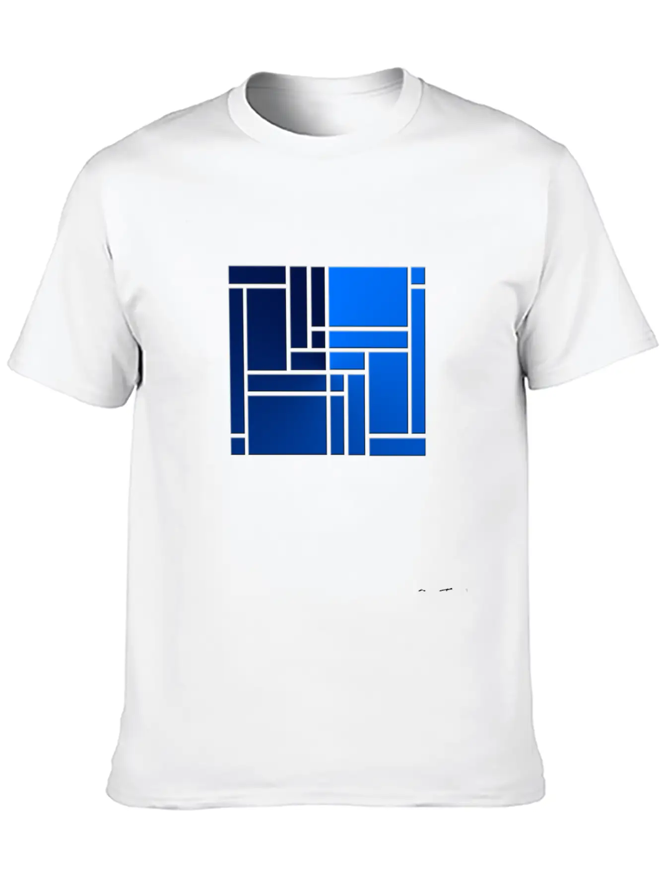 Maze-blue Casual Graphic T-Shirt – Simple And Comfortable Daily Wear