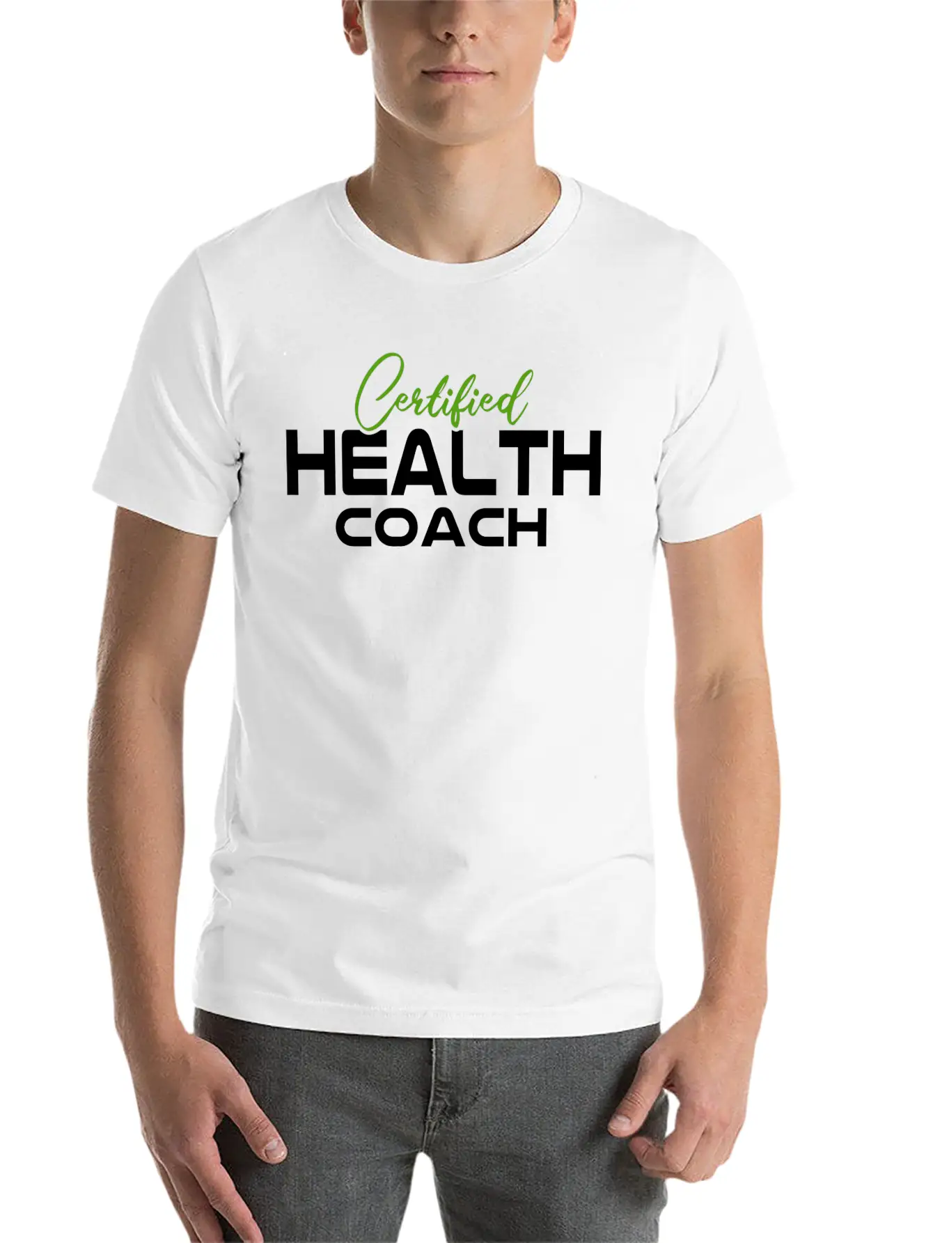 Mental Health Awareness Certified Health Coach T-S Casual Graphic T-Shirt – Simple And Comfortable Daily Wear