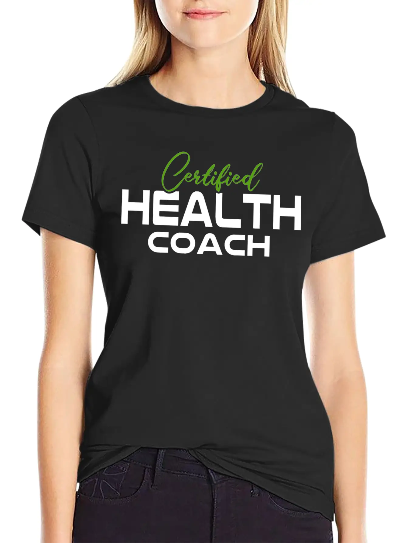 Mental Health Awareness Certified Health Coach T-S Casual Graphic T-Shirt – Simple And Comfortable Daily Wear