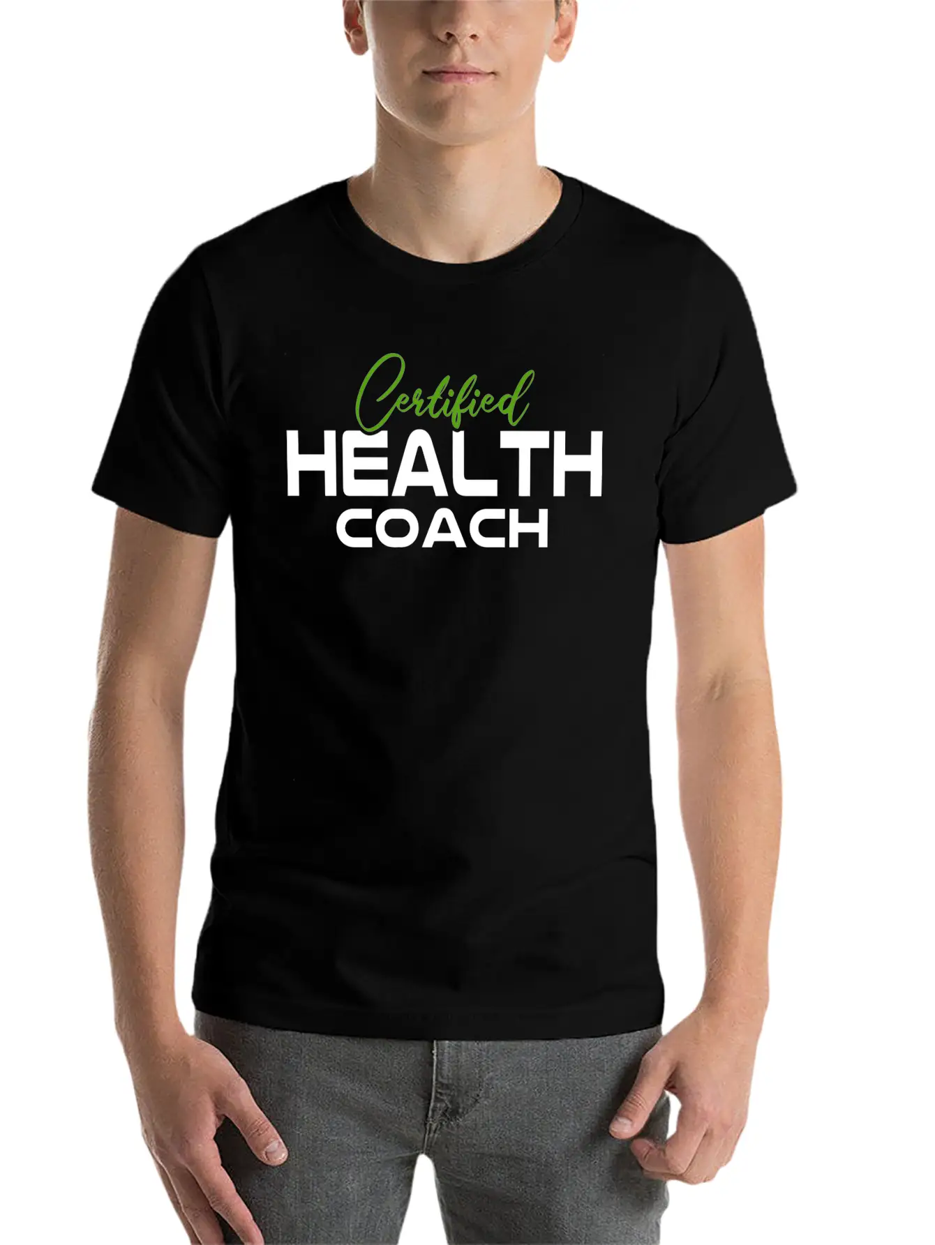 Mental Health Awareness Certified Health Coach T-S Casual Graphic T-Shirt – Simple And Comfortable Daily Wear