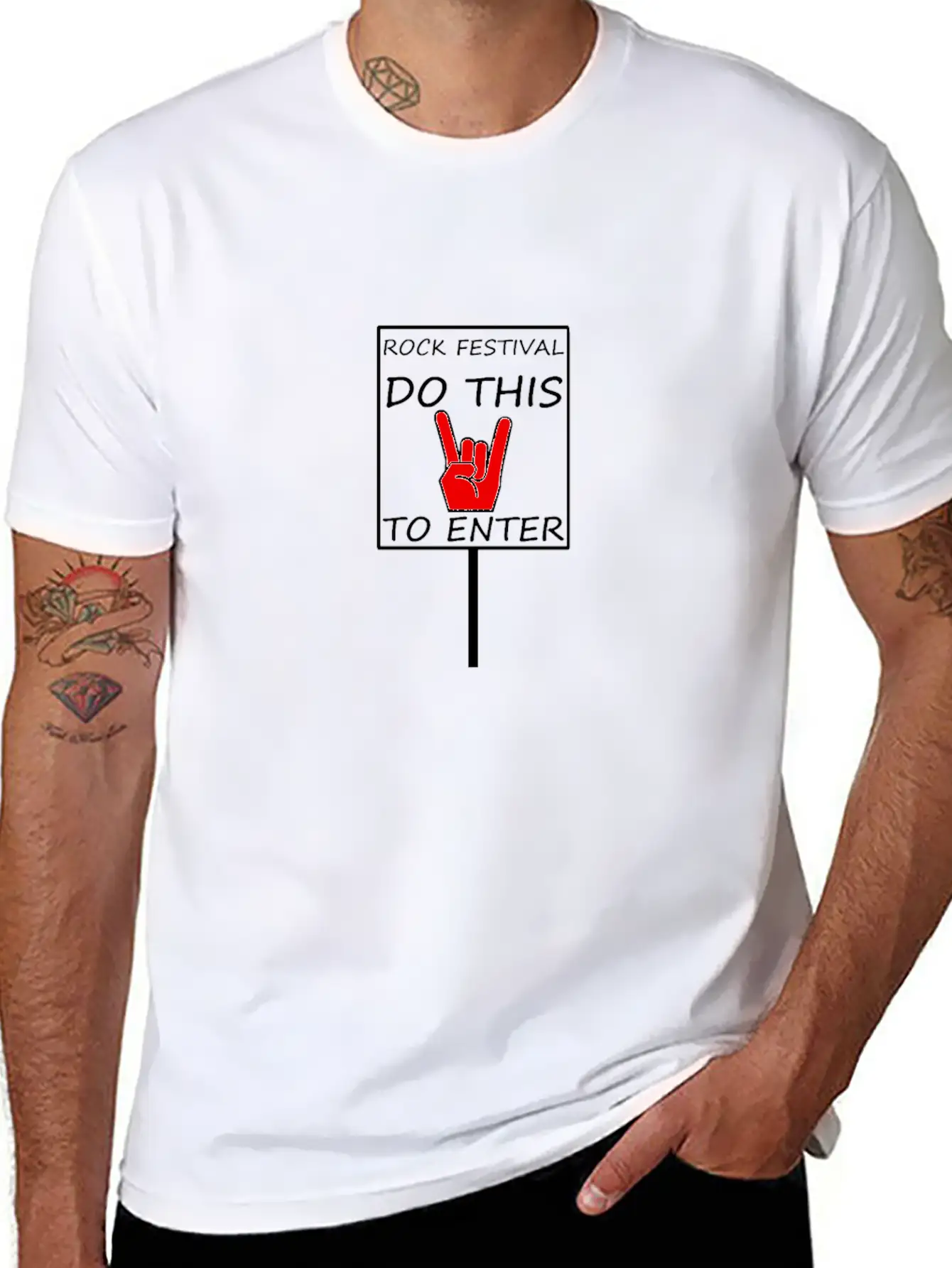 METAL - ROCK FESTIVAL DO THIS TO ENTER Classic Cotton Tee – Unisex Comfort For Any Season