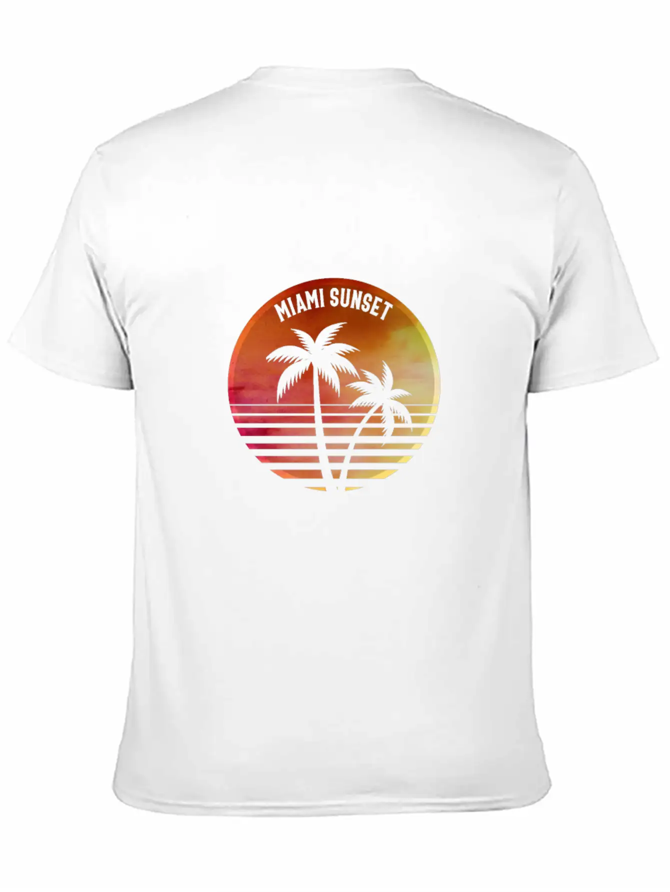 MIAMI SUNSET Casual Graphic T-Shirt – Simple And Comfortable Daily Wear