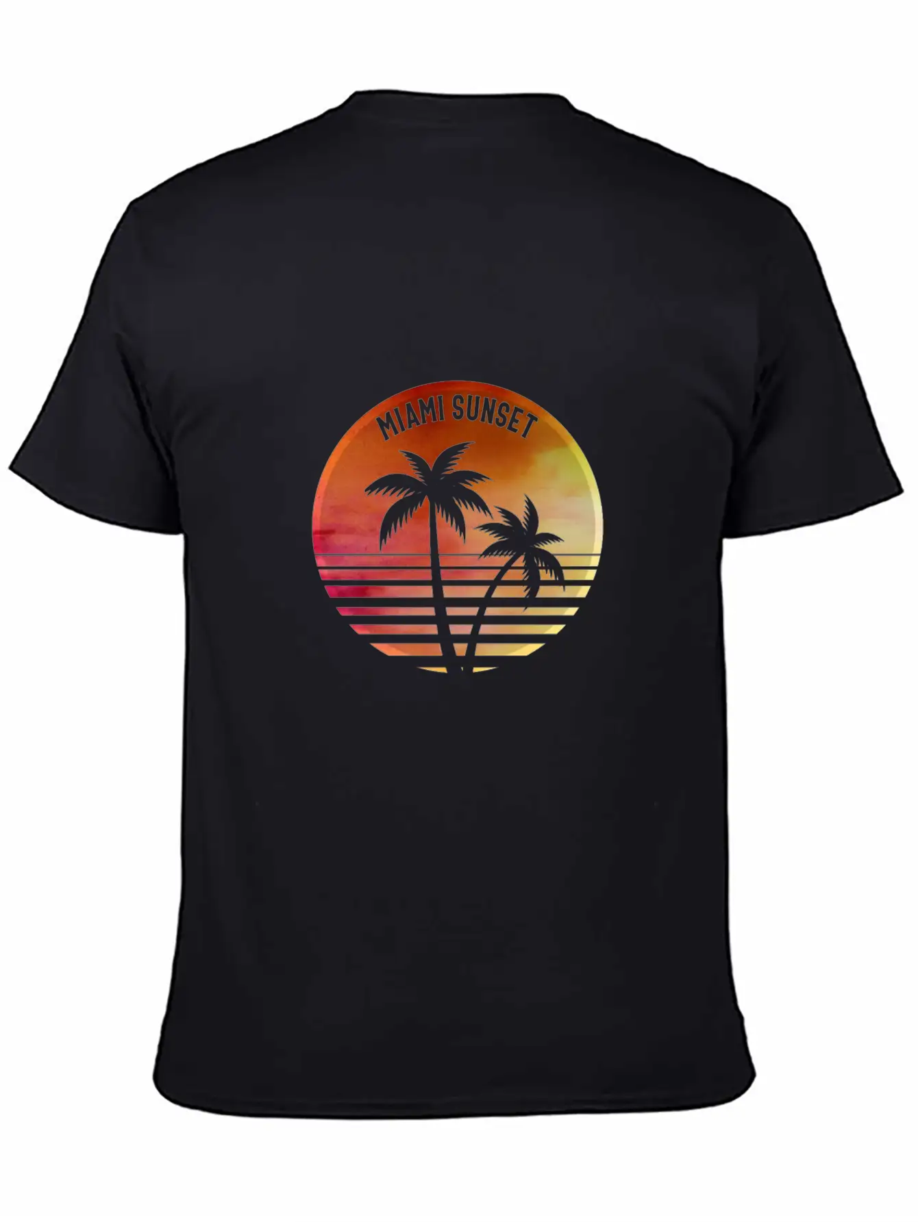 MIAMI SUNSET Casual Graphic T-Shirt – Simple And Comfortable Daily Wear