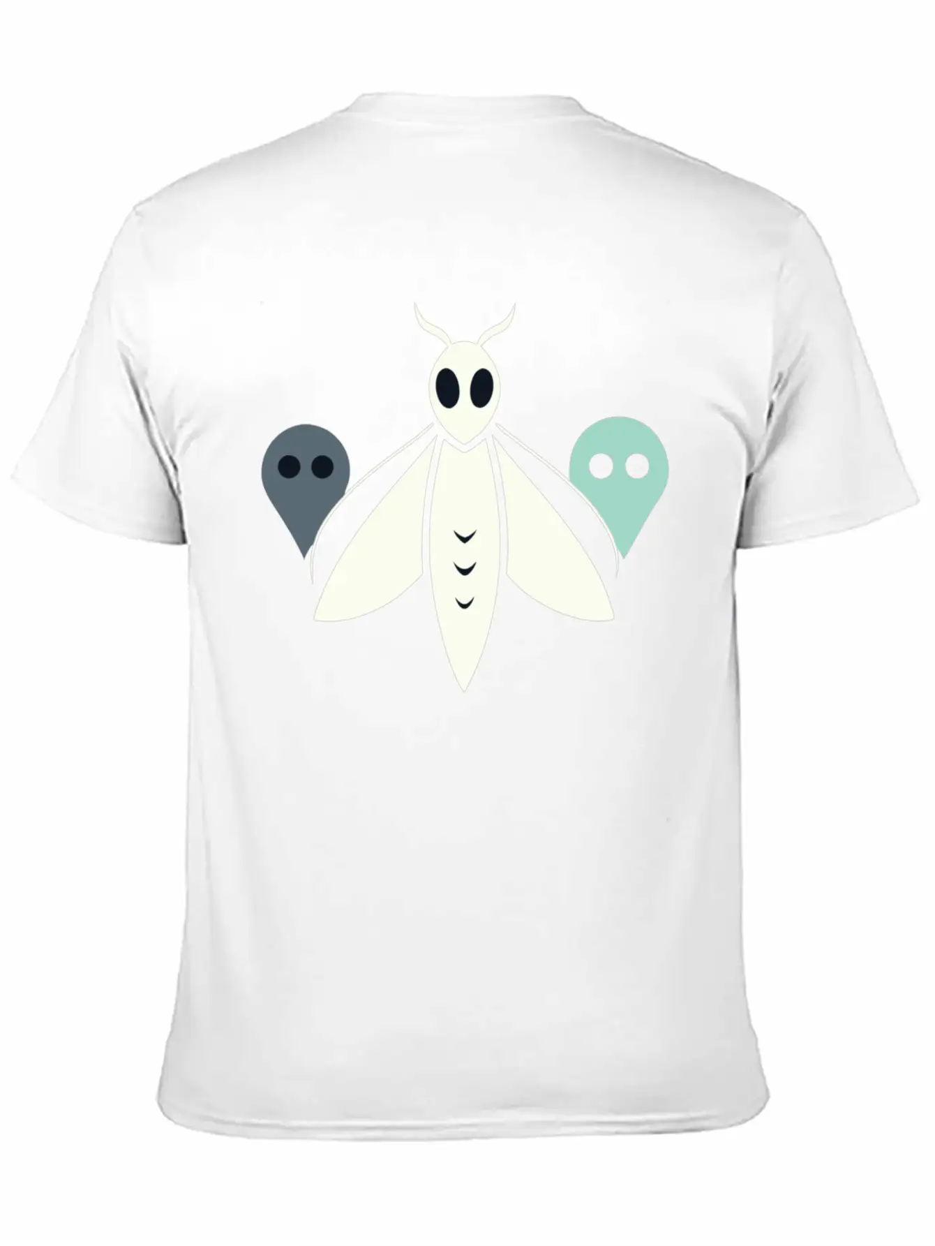 Minimal Moth And Ghost Casual Graphic T-Shirt – Simple And Comfortable Daily Wear
