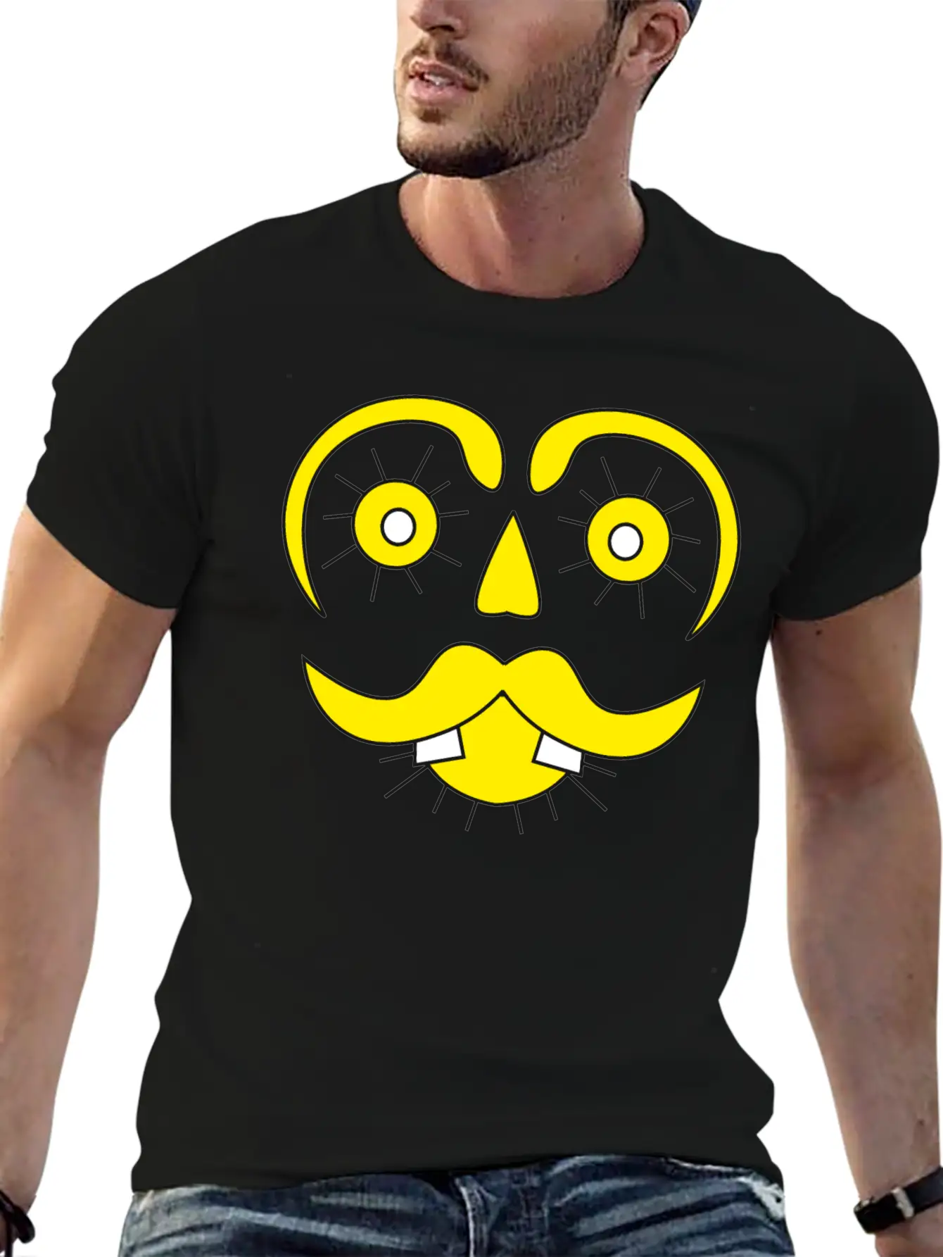 Mister Sunface Funny Character Face Classic Cotton Tee – Unisex Comfort For Any Season