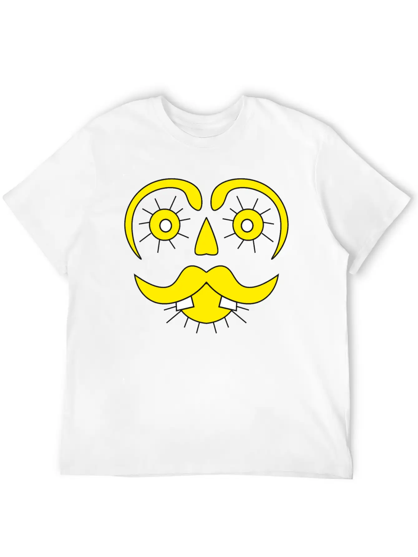 Mister Sunface Funny Character Face Classic Cotton Tee – Unisex Comfort For Any Season