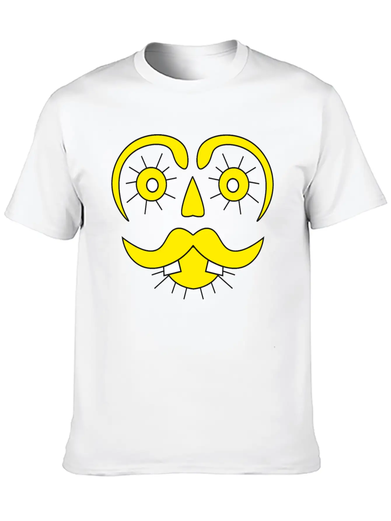 Mister Sunface Funny Character Face Classic Cotton Tee – Unisex Comfort For Any Season