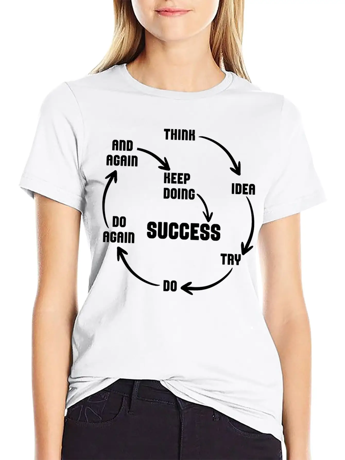 Motivational Quote Motivation Success Inspiration Unisex Short Sleeve Soft Cotton T-Shirt – Casual Everyday Wear