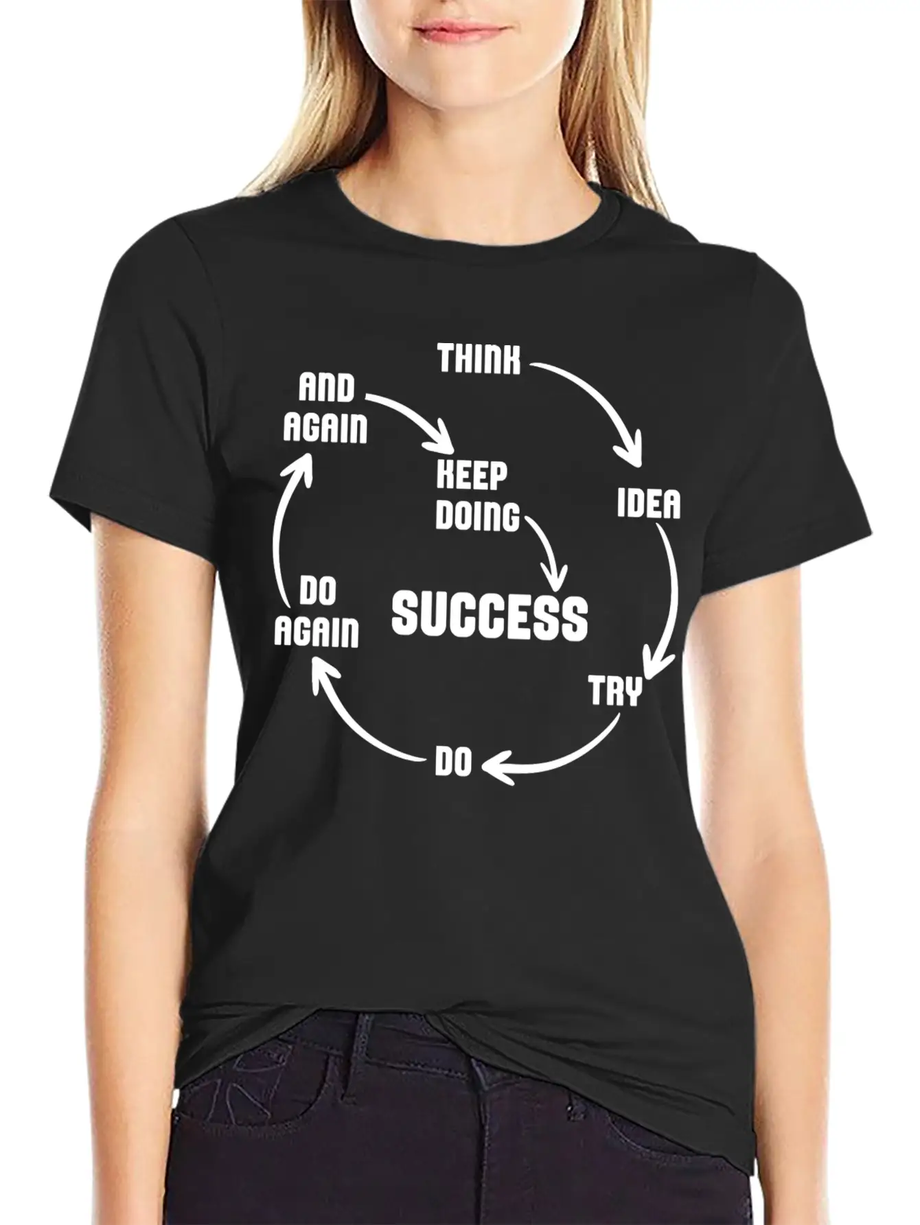 Motivational Quote Motivation Success Inspiration Unisex Short Sleeve Soft Cotton T-Shirt – Casual Everyday Wear
