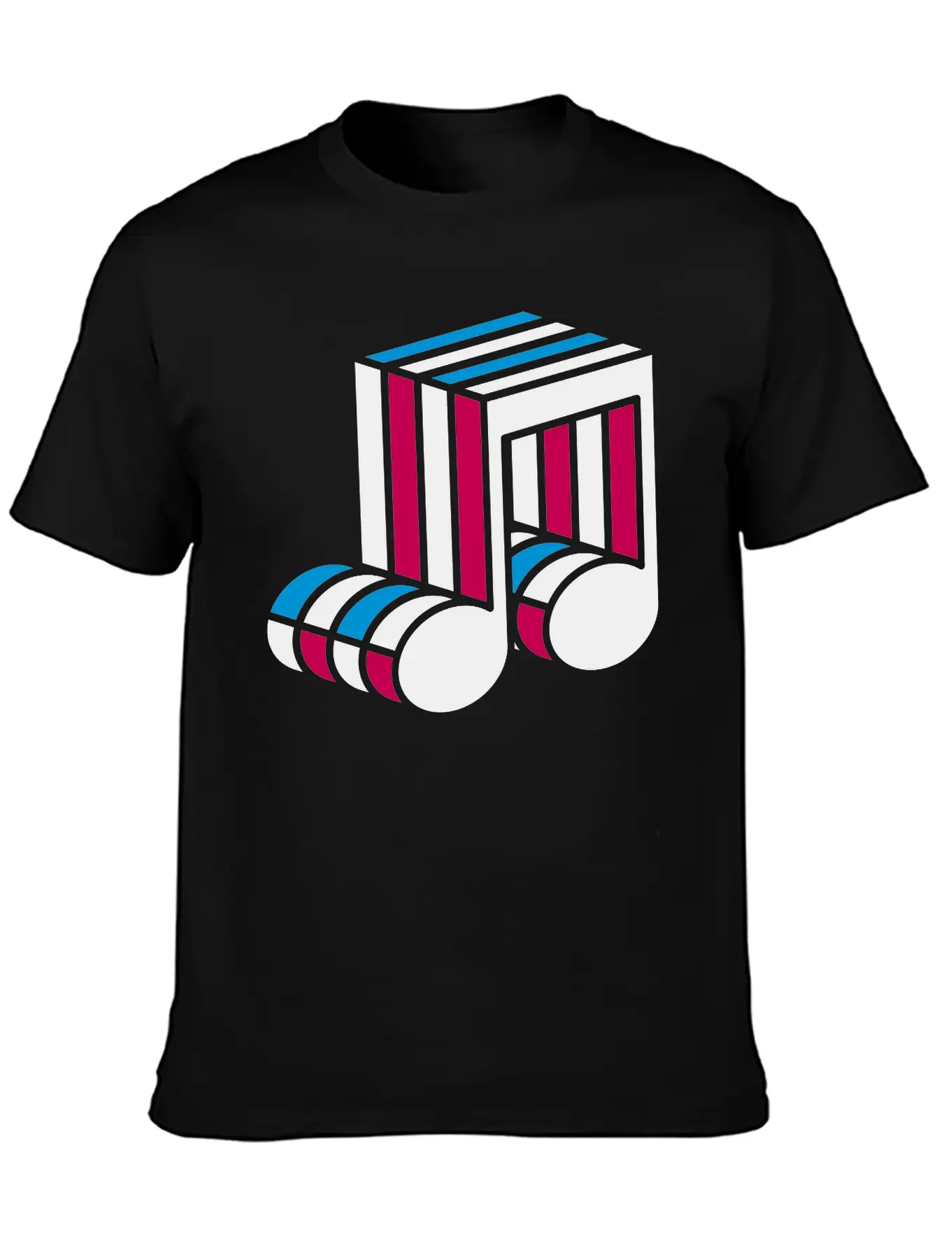 Music Note Colorful Techno Dance Pattern Symbol Co Classic Cotton Tee – Unisex Comfort For Any Season