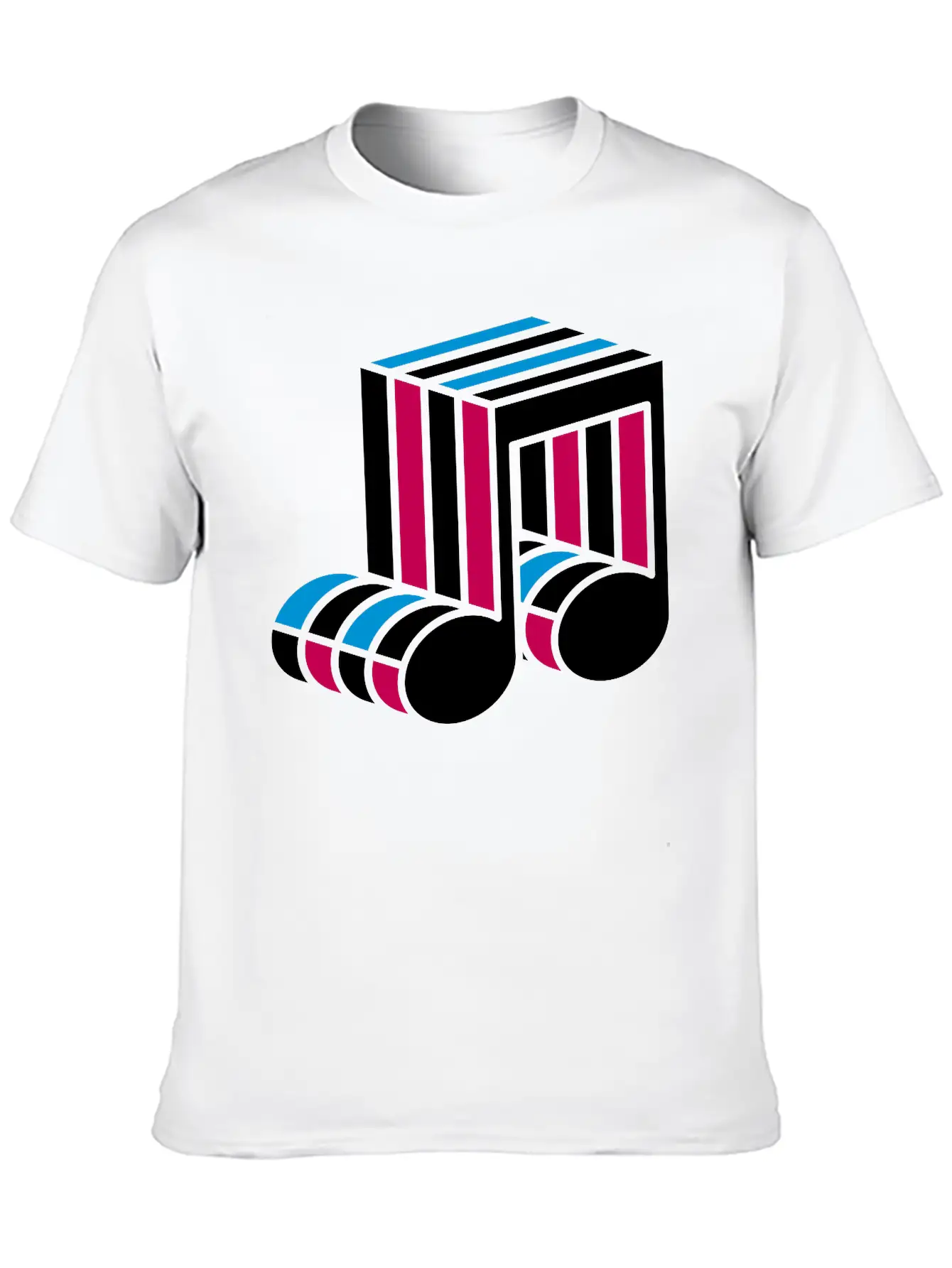 Music Note Colorful Techno Dance Pattern Symbol Co Classic Cotton Tee – Unisex Comfort For Any Season